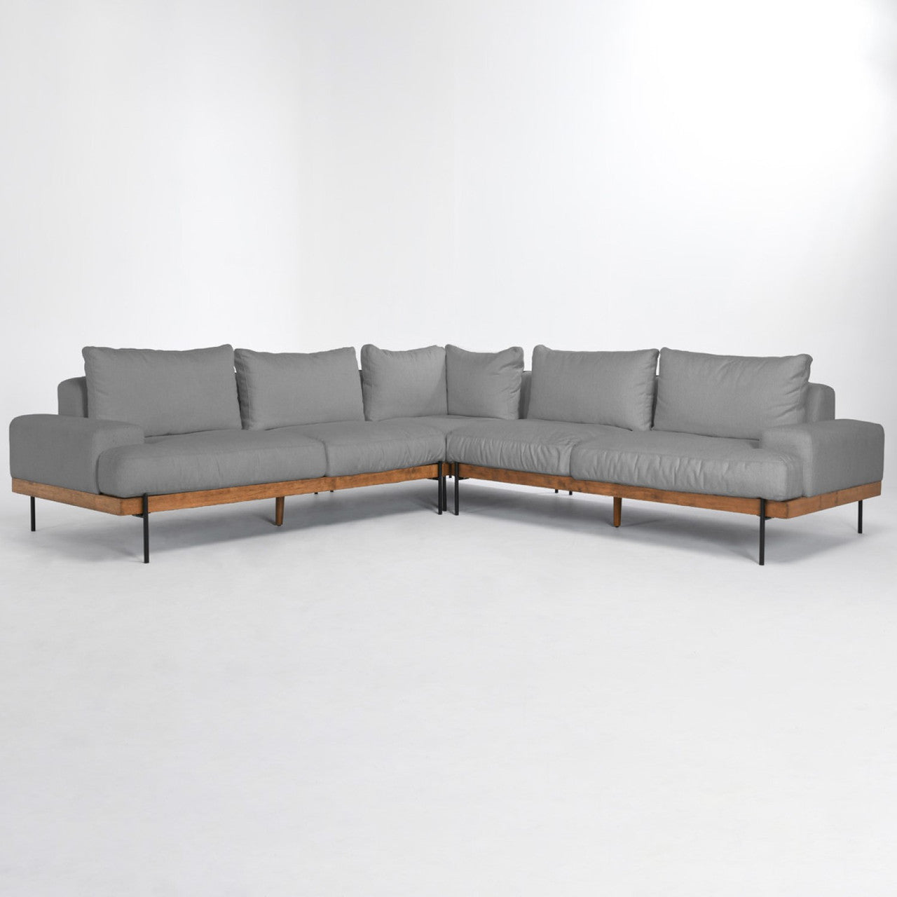 Faro Light Gray Sectional 117"