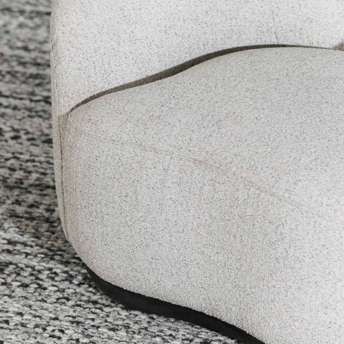 Beverly Upholstered Swivel Chair - Ivory