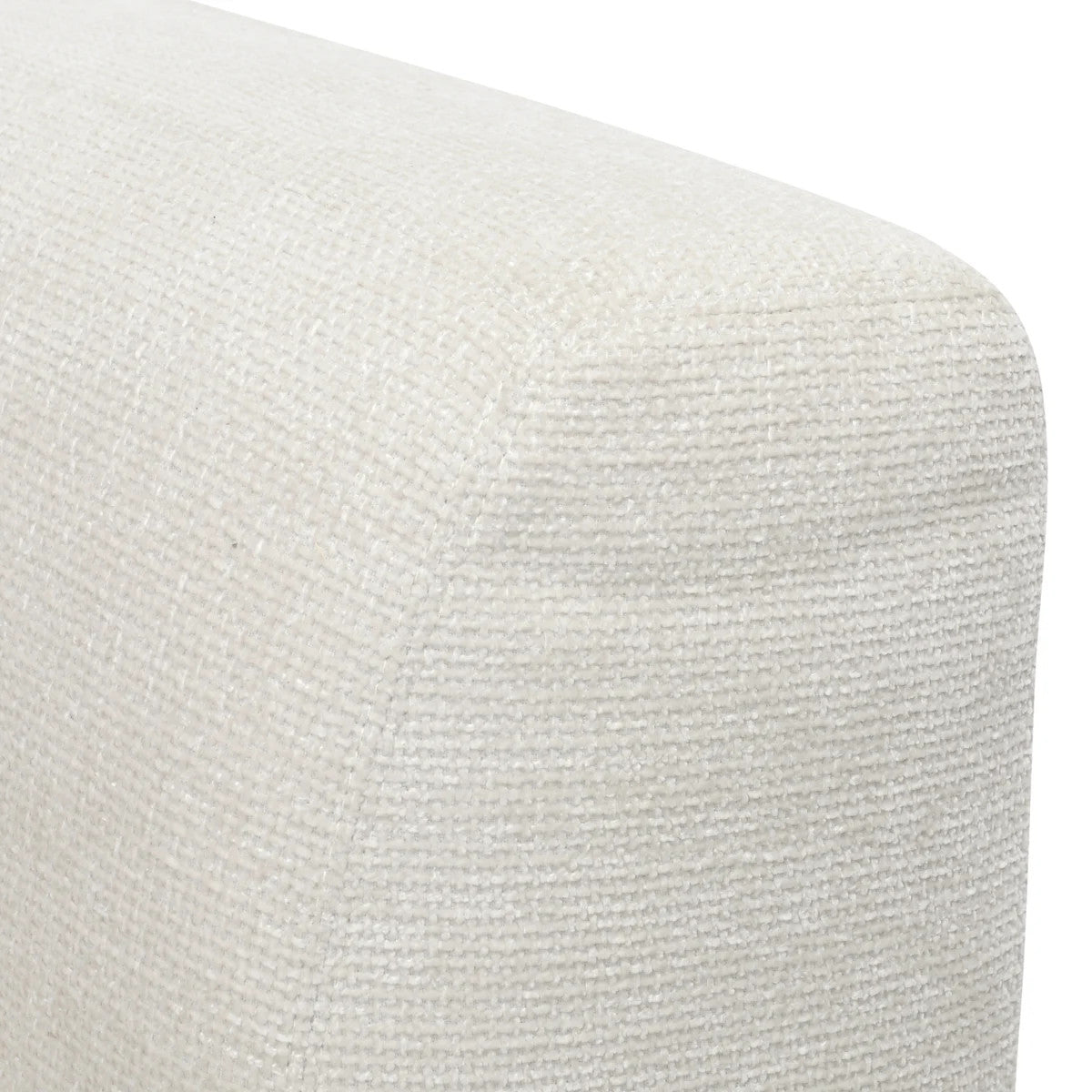 Anniston Ivory Upholstered 2pc RAF Curved Sectional Sofa 126"
