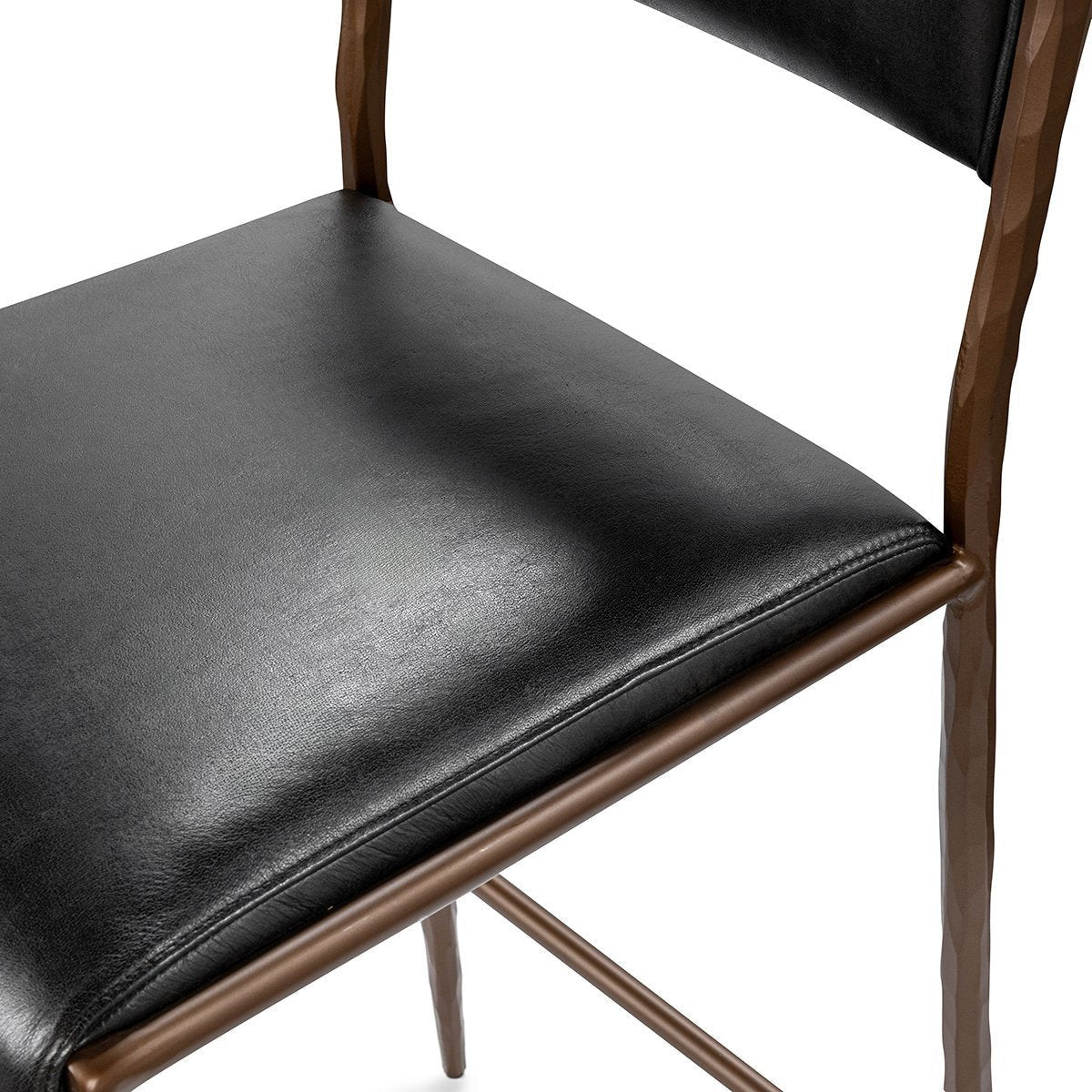 Kayne Leather Counter Stool - Black