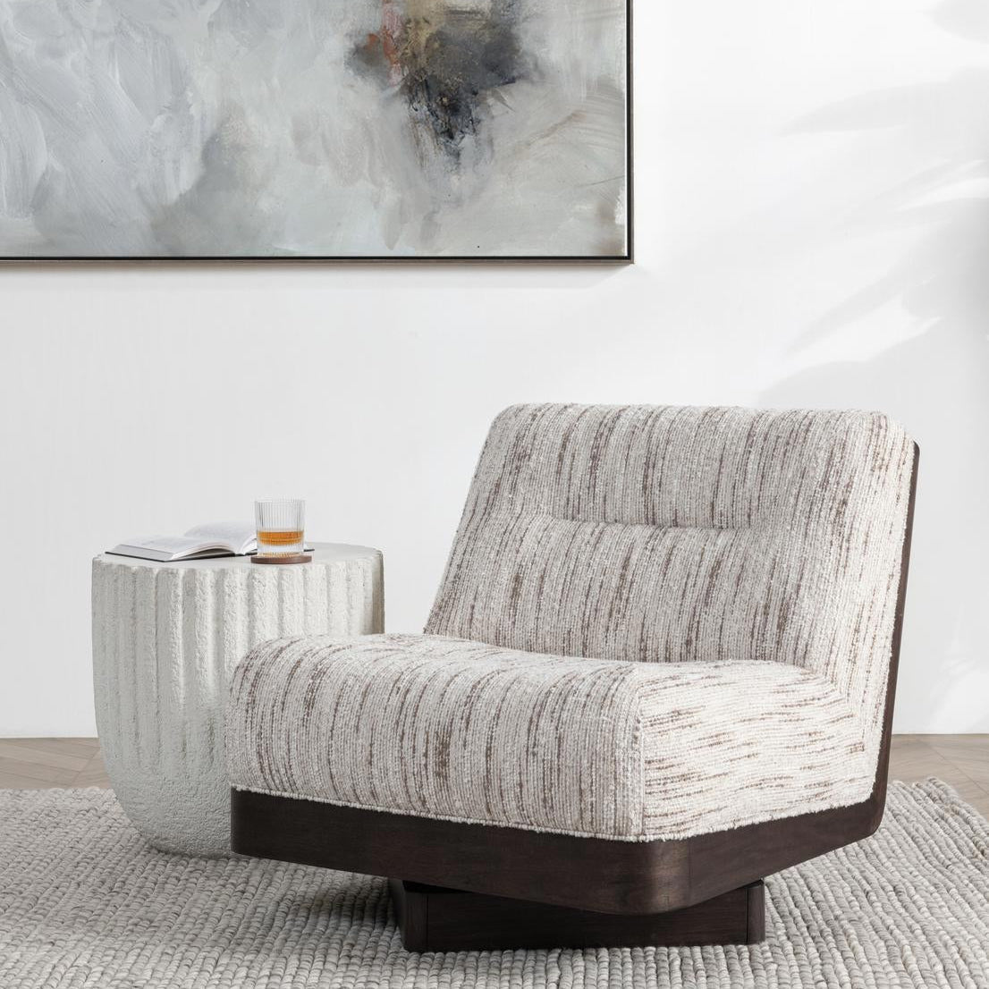 Crandall Swivel Chair - Cocoa Cream