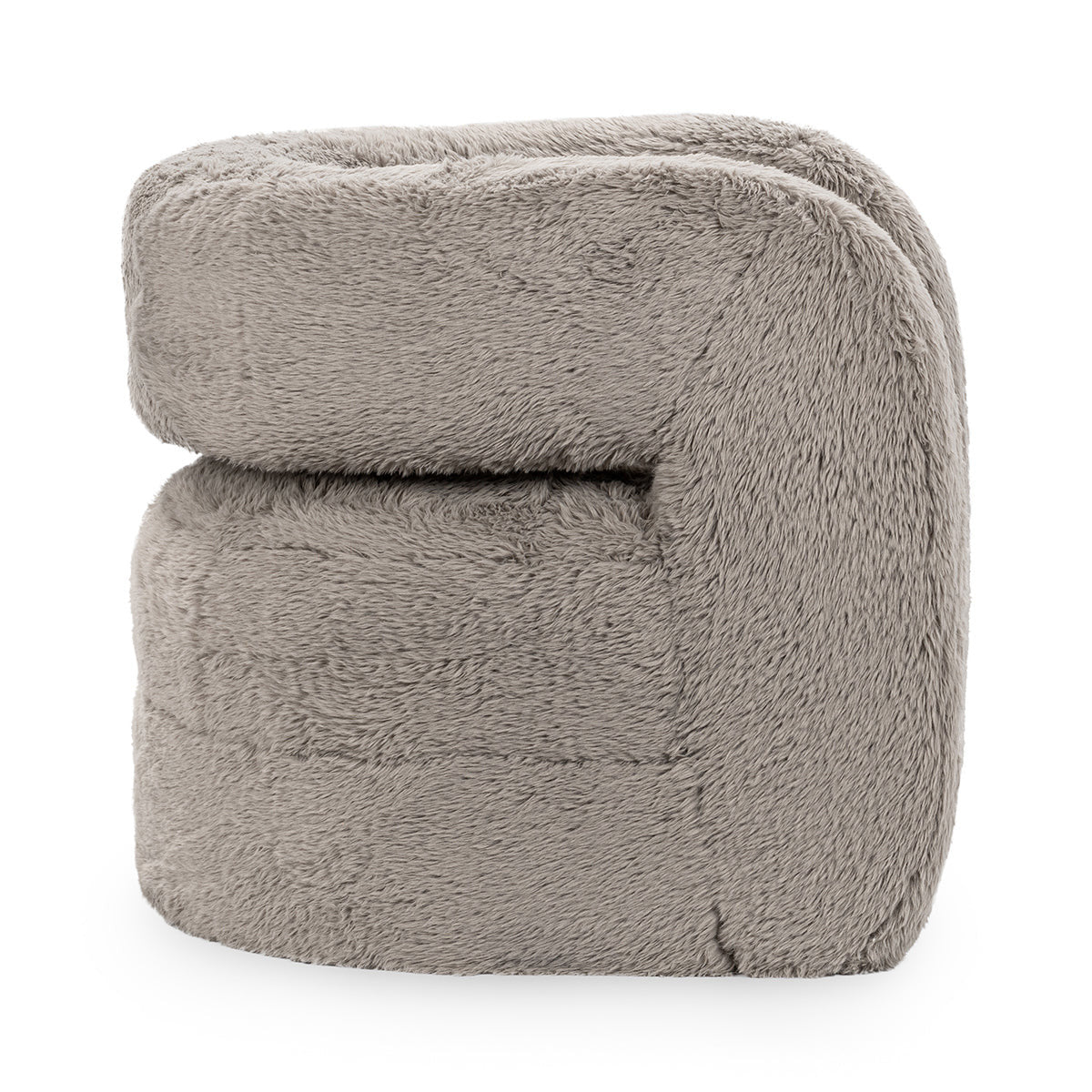 Teddy Plush Accent Chair - Granite