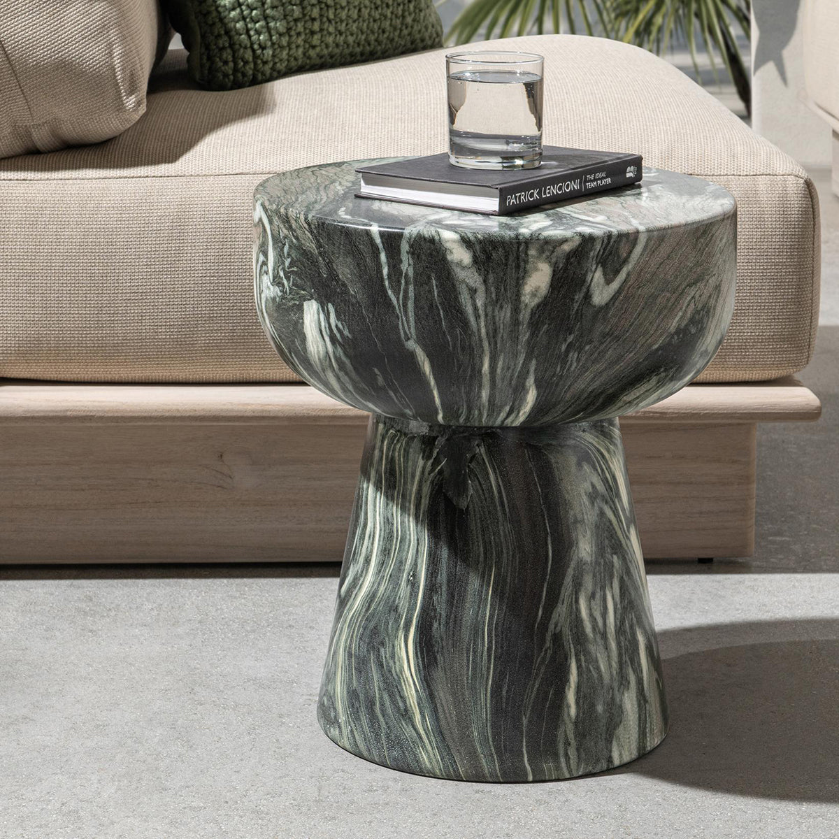 Merz Outdoor Accent Table - Green