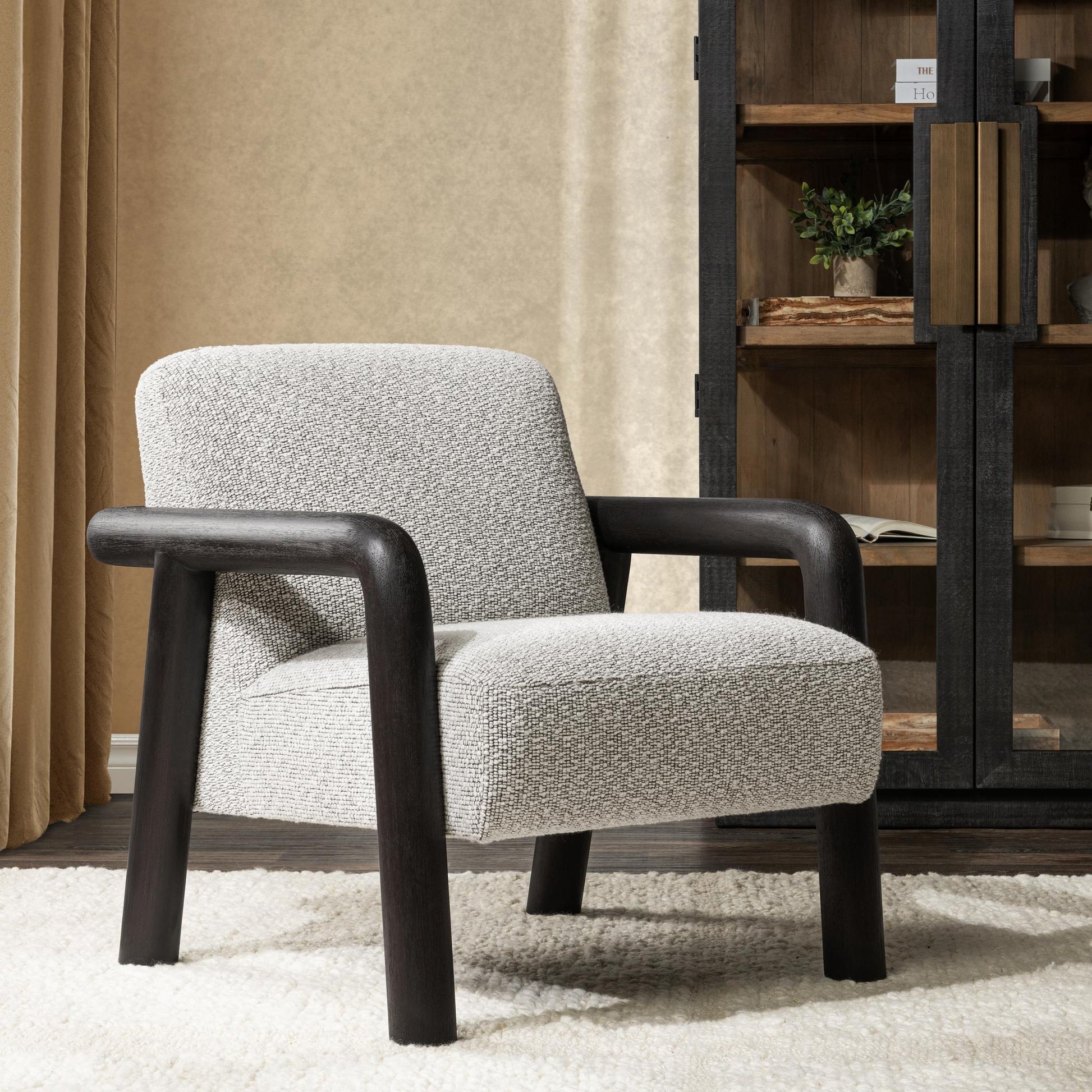 Reyna Accent Chair - Black/White