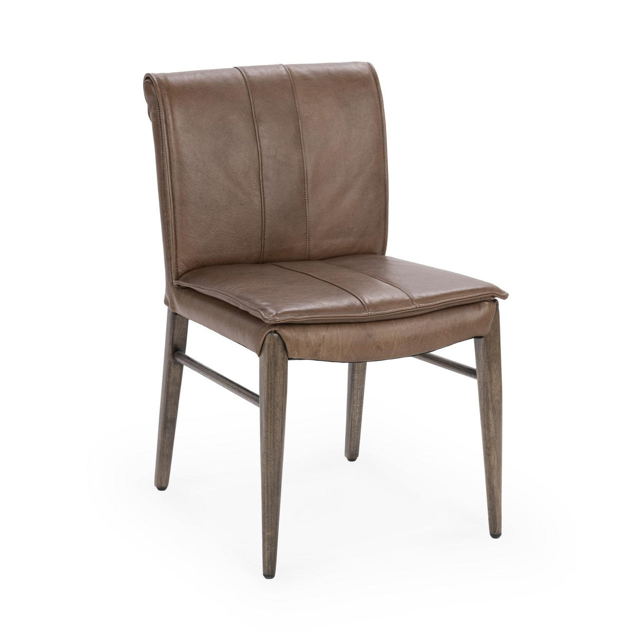 Mayer Brown Leather Dining Chair Set of 2