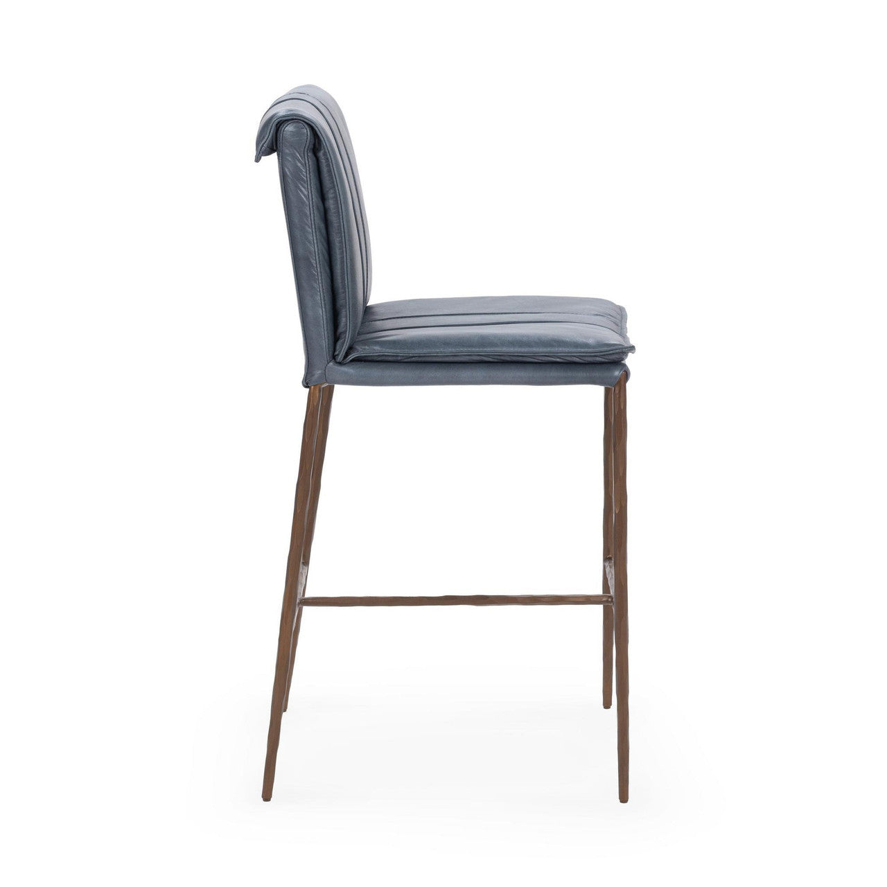 Mayer Navy Leather Counter Stool