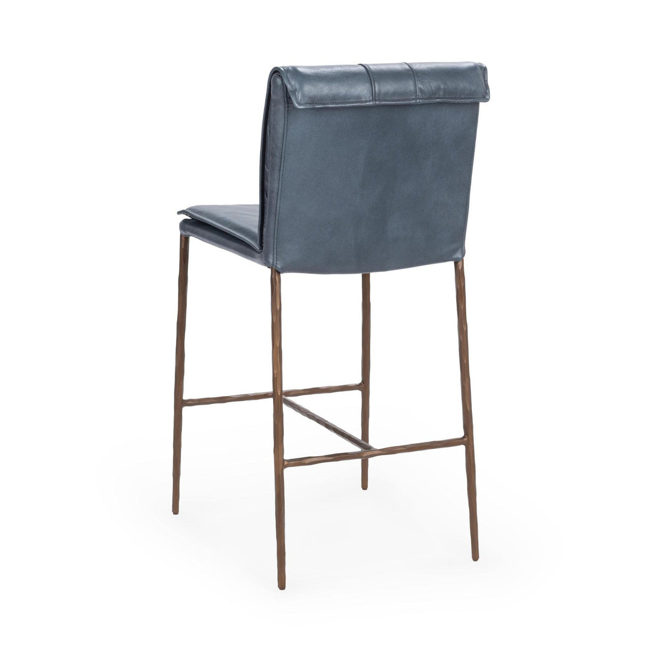 Mayer Navy Leather Counter Stool