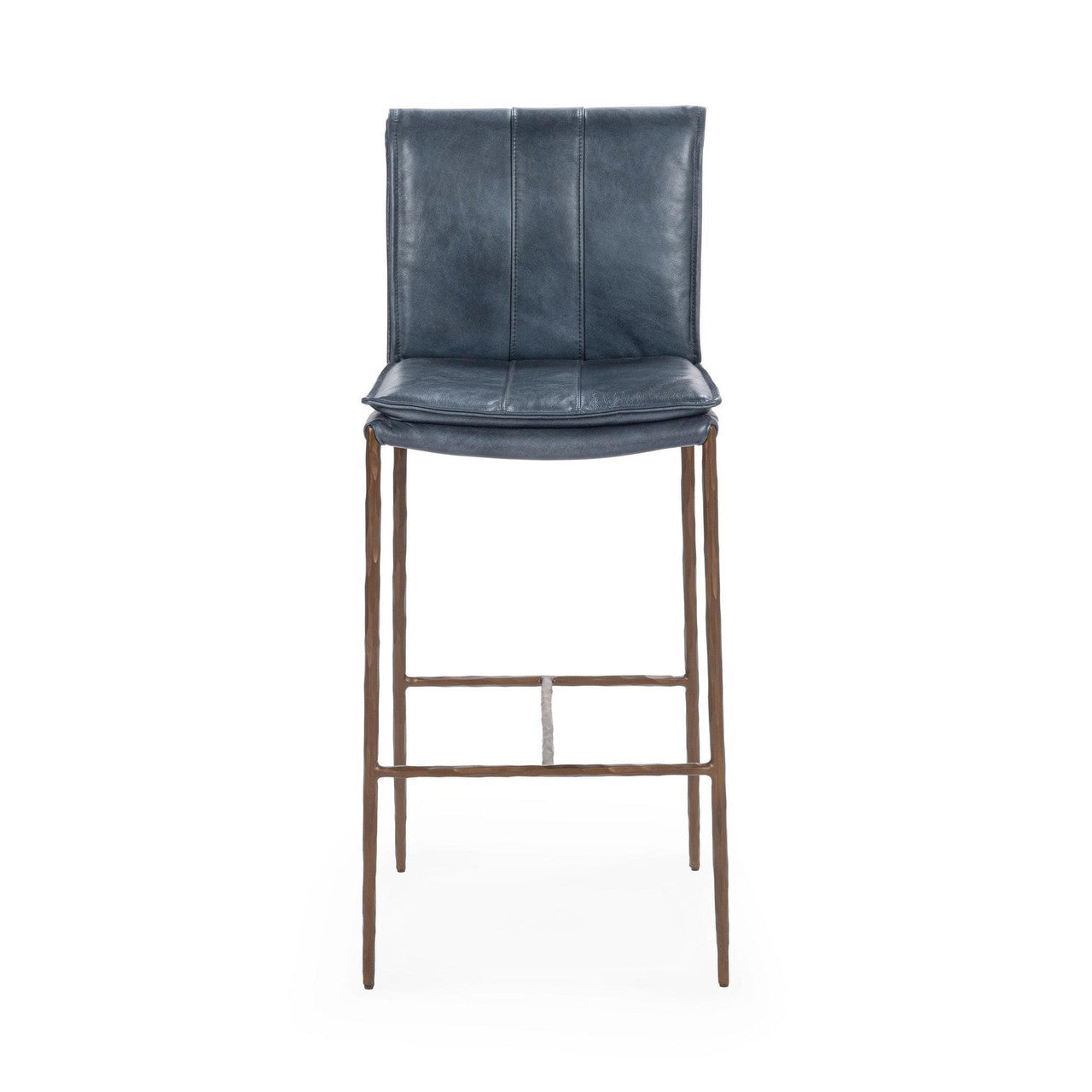 Mayer Navy Leather Bar Stool