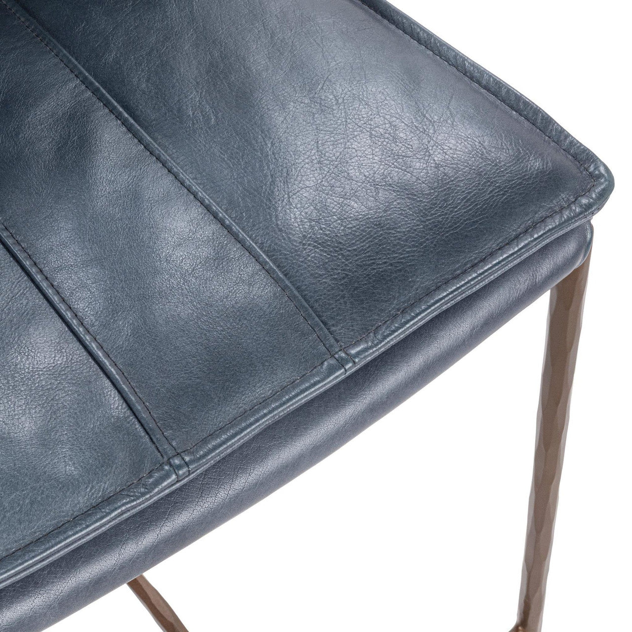 Mayer Navy Leather Bar Stool
