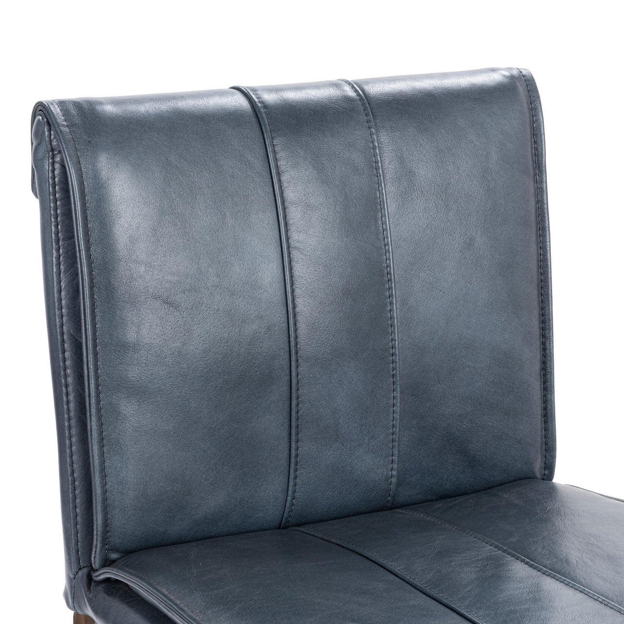 Mayer Navy Leather Bar Stool