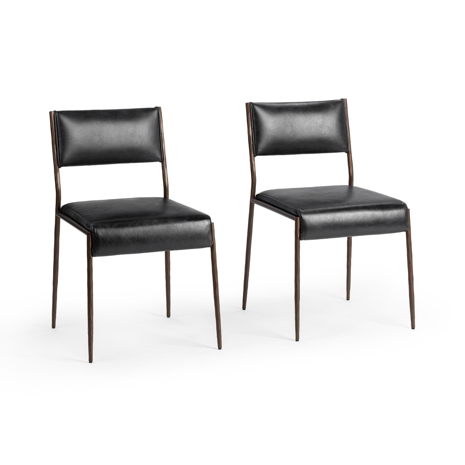 Kayne Dining Chair Set of 2 - Jet Black