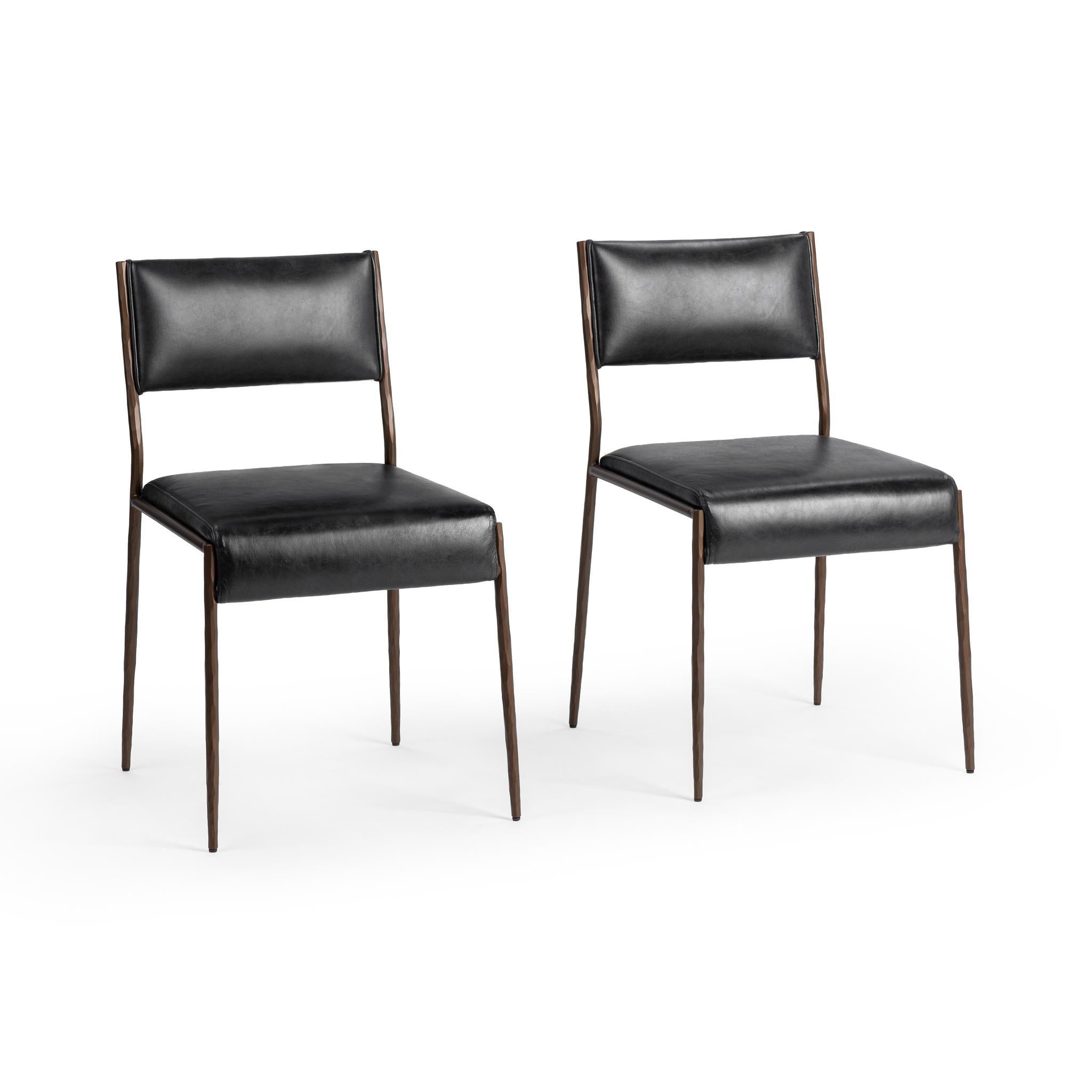Kayne Dining Chair Set of 2 - Jet Black