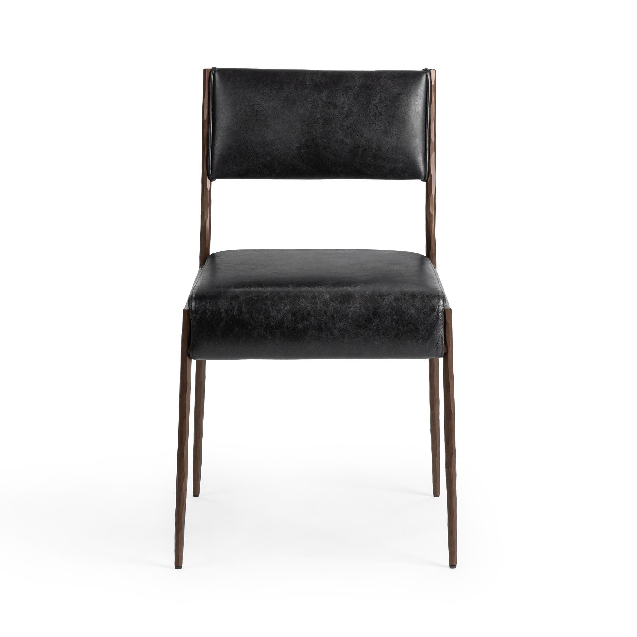 Kayne Dining Chair Set of 2 - Jet Black