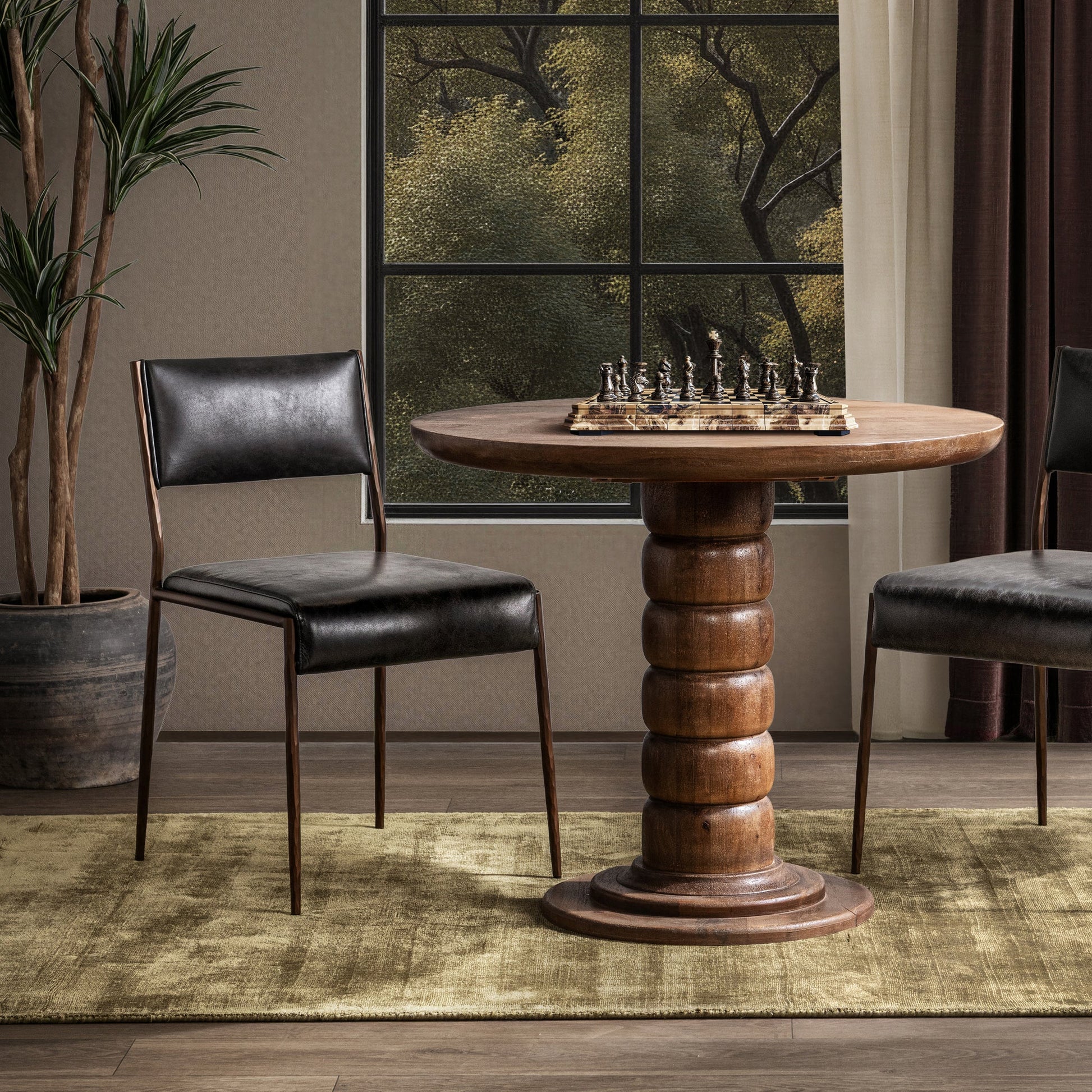 Kayne Dining Chair Set of 2 - Jet Black