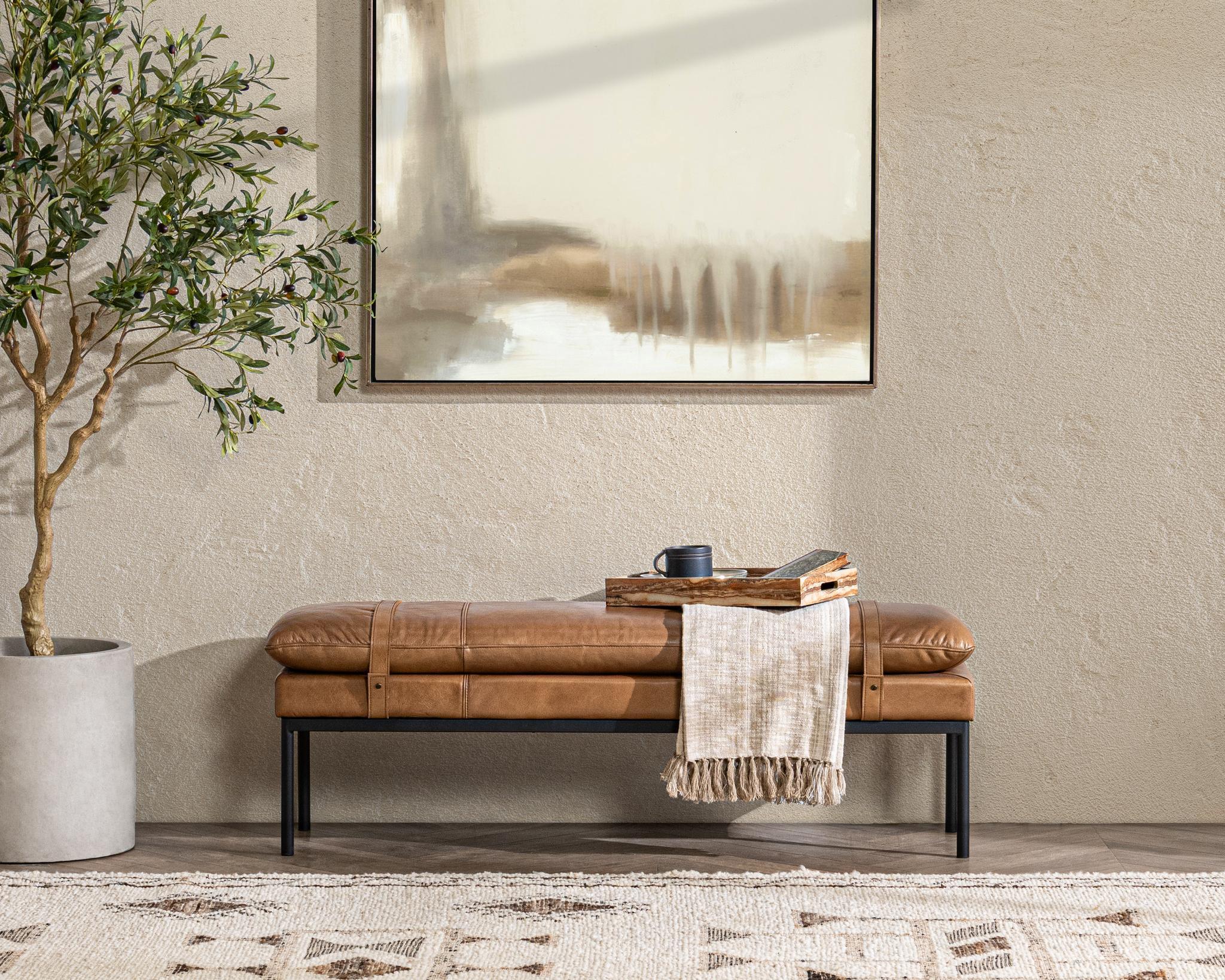 Celiah Accent Bench - Tan
