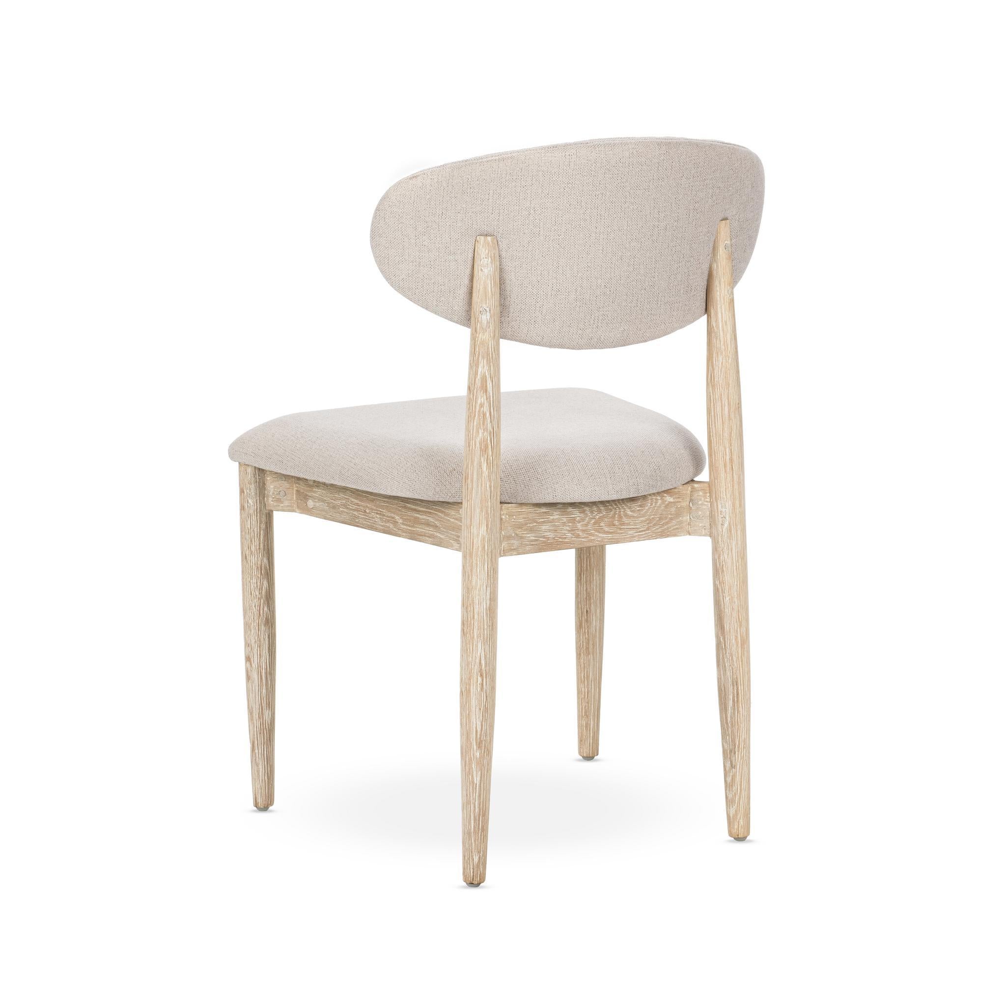 Tiber Dining Chair Set of 2 - Cream Washed
