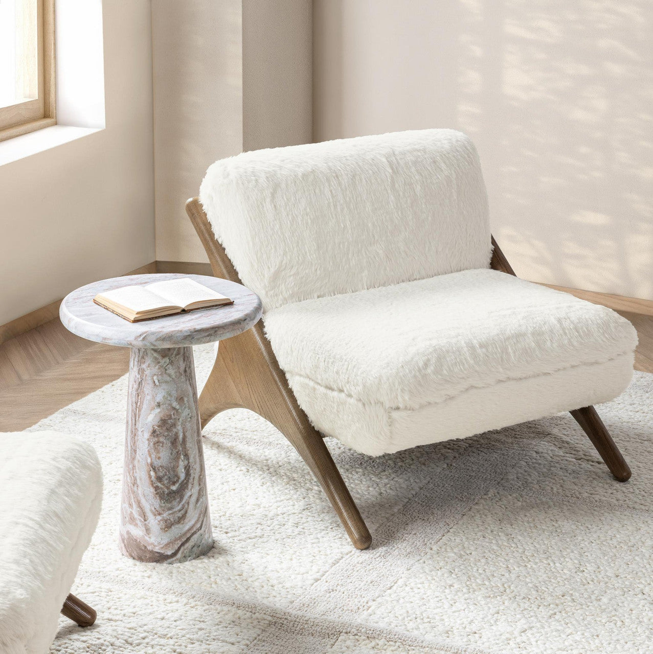 Georgia Upholstered Accent Chair - Ivory