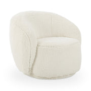 Adley Plush Swivel Chair - Vanilla