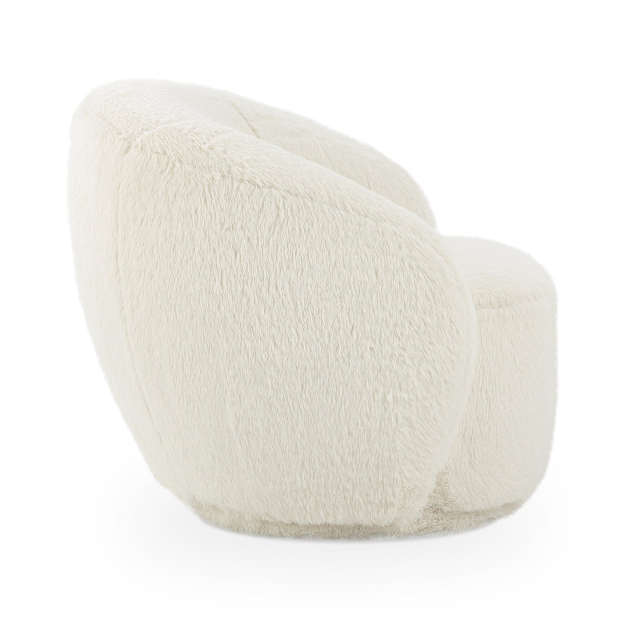 Adley Plush Swivel Chair - Vanilla