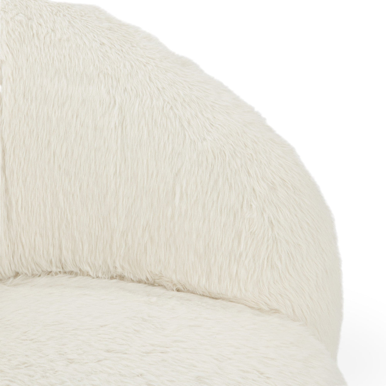 Adley Plush Swivel Chair - Vanilla