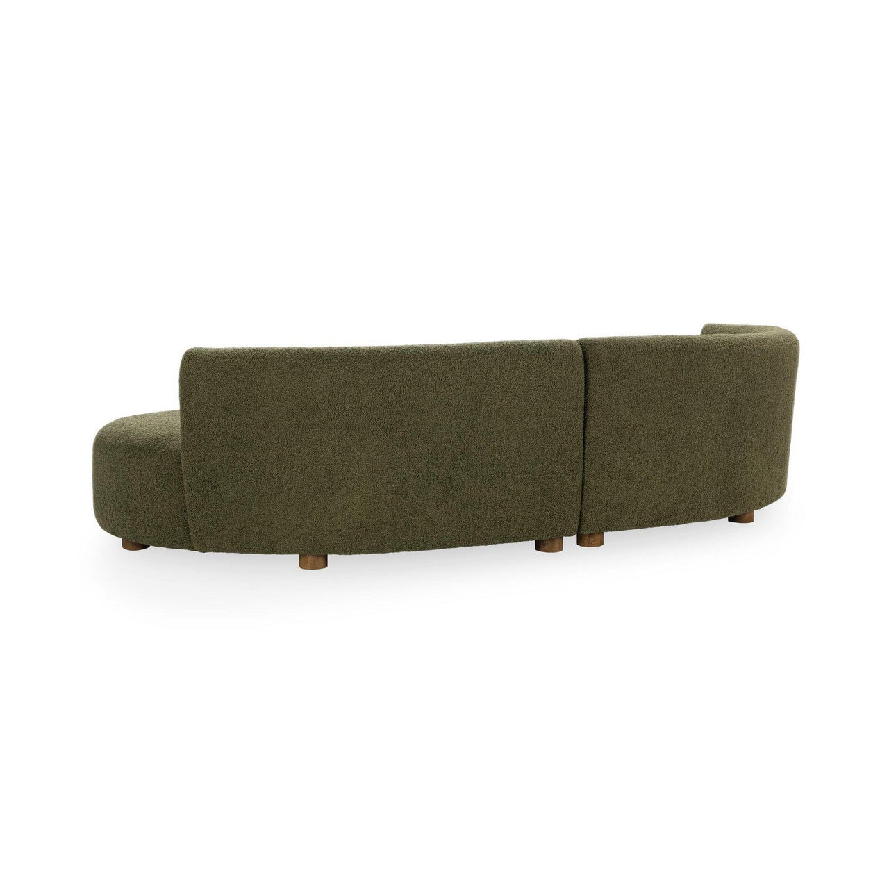 Octavia Green Upholstered 2-Piece Curved Sectional Sofa
