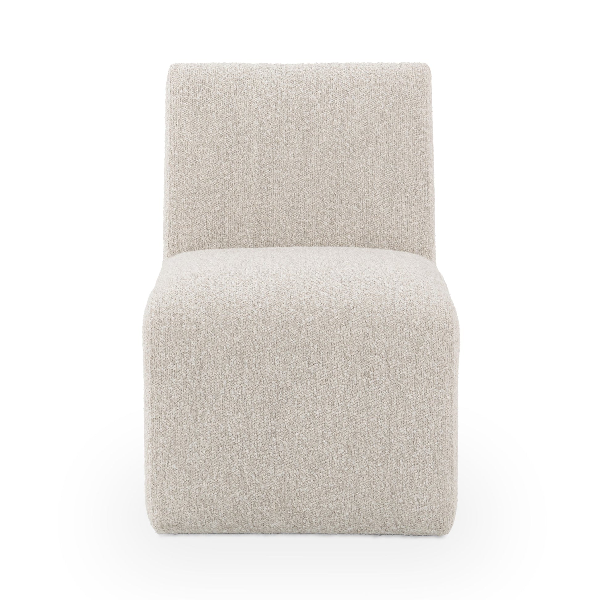 Brighton Dining Chair with Casters - Coastal Sand