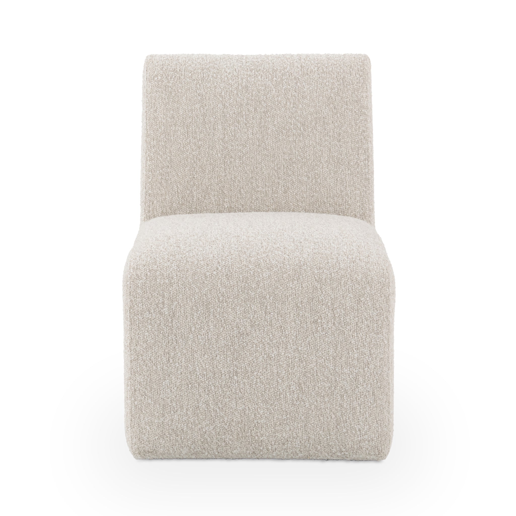 Brighton Dining Chair with Casters - Coastal Sand