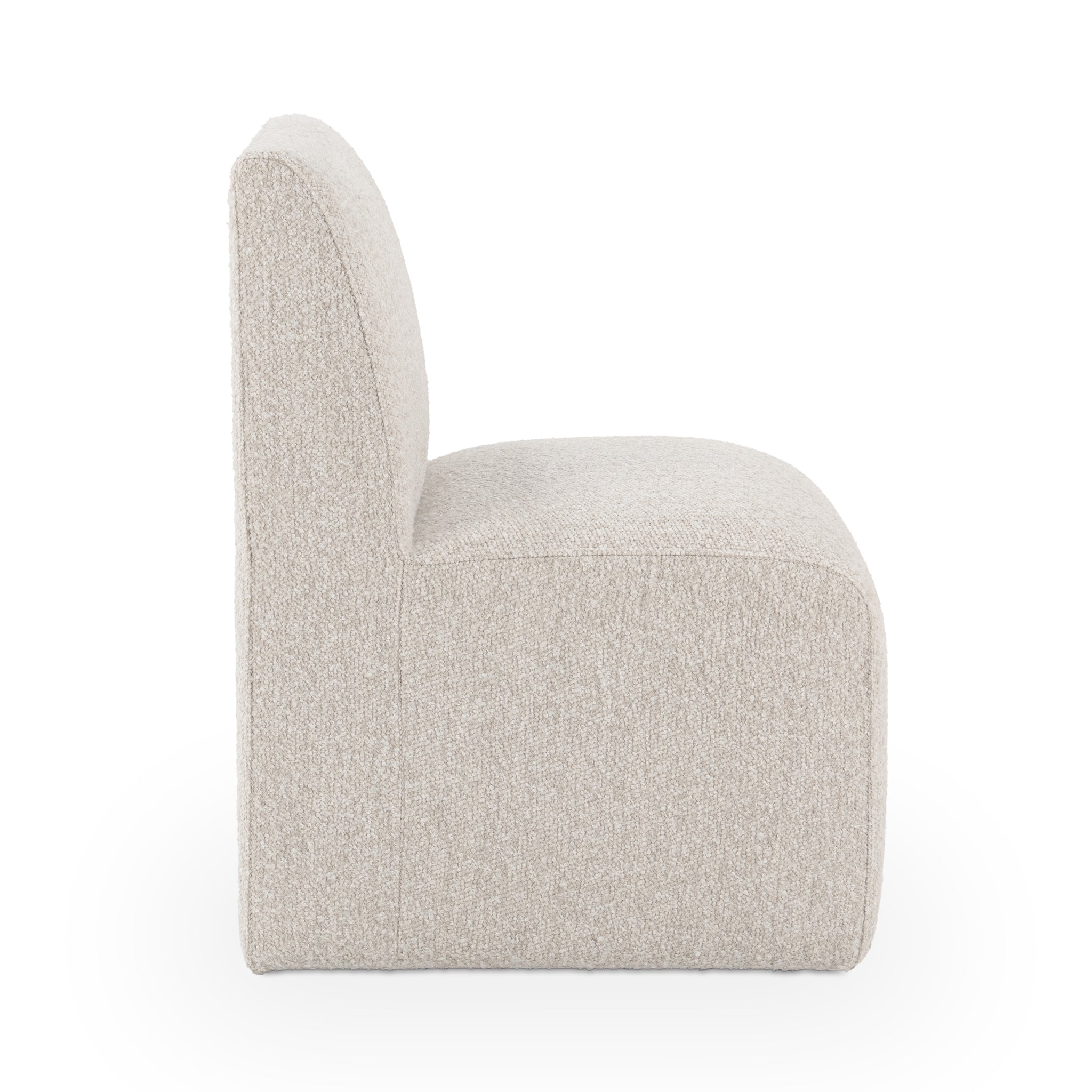 Brighton Dining Chair with Casters - Coastal Sand