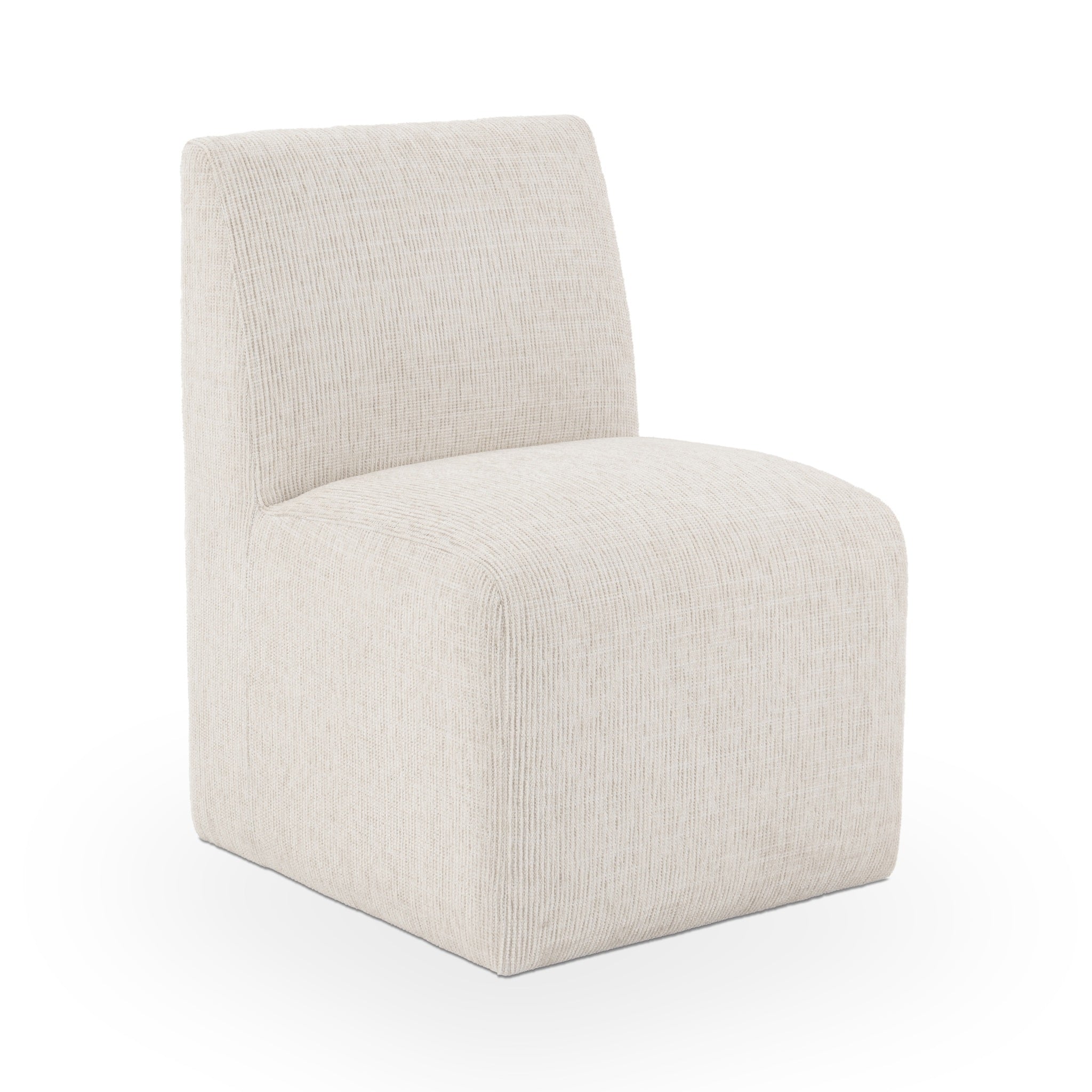 Brighton Dining Chair with Casters - Coastal Sand