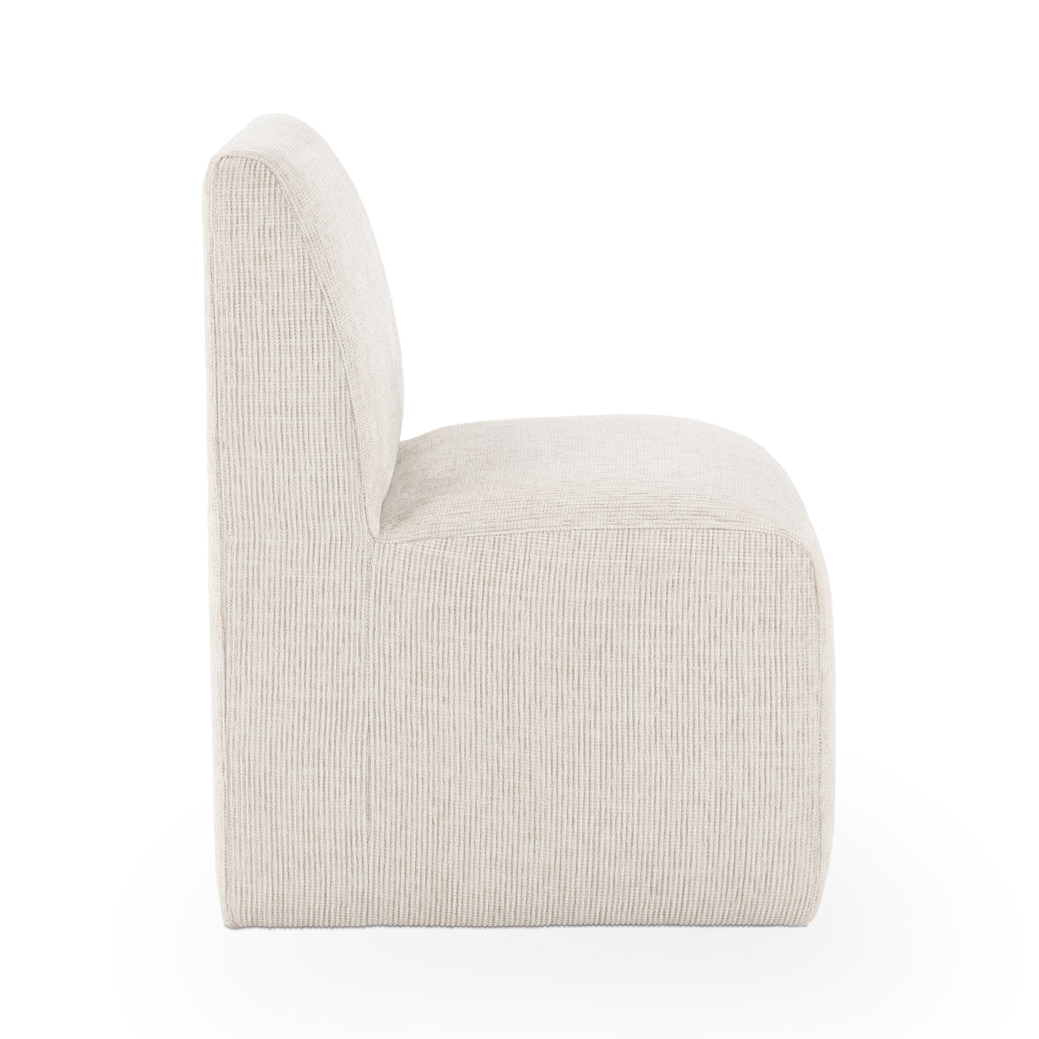 Brighton Dining Chair with Casters - Coastal Sand
