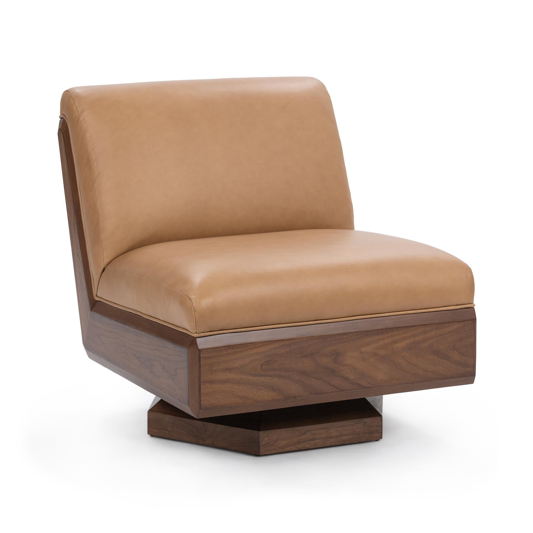 Myla Swivel Chair - Tan
