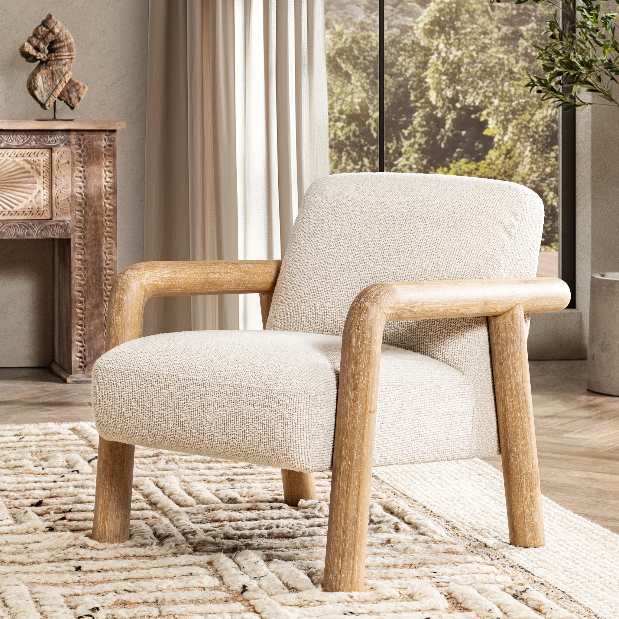 Reyna Accent Chair - Black/White