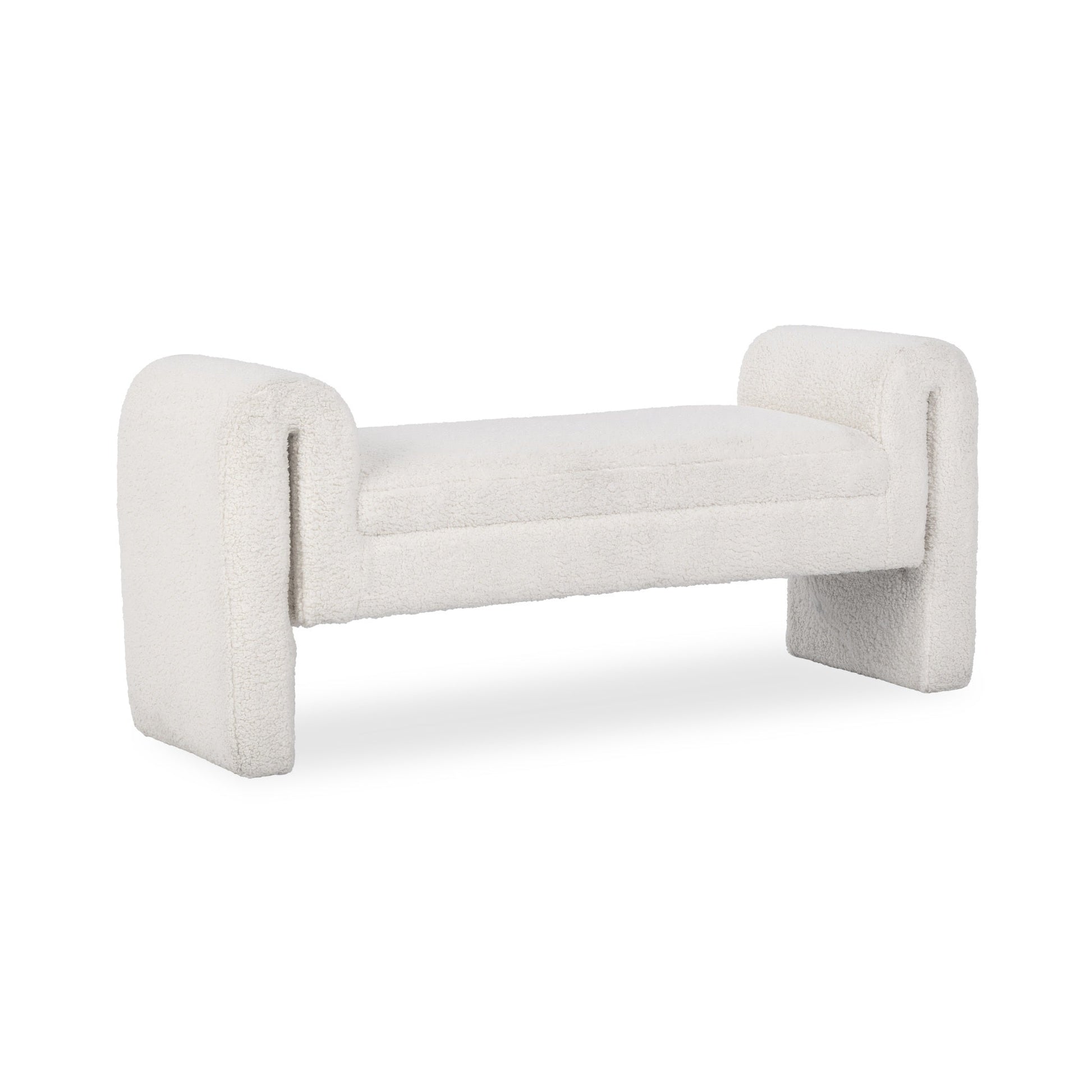 Ada Accent Bench - Ivory Fleece