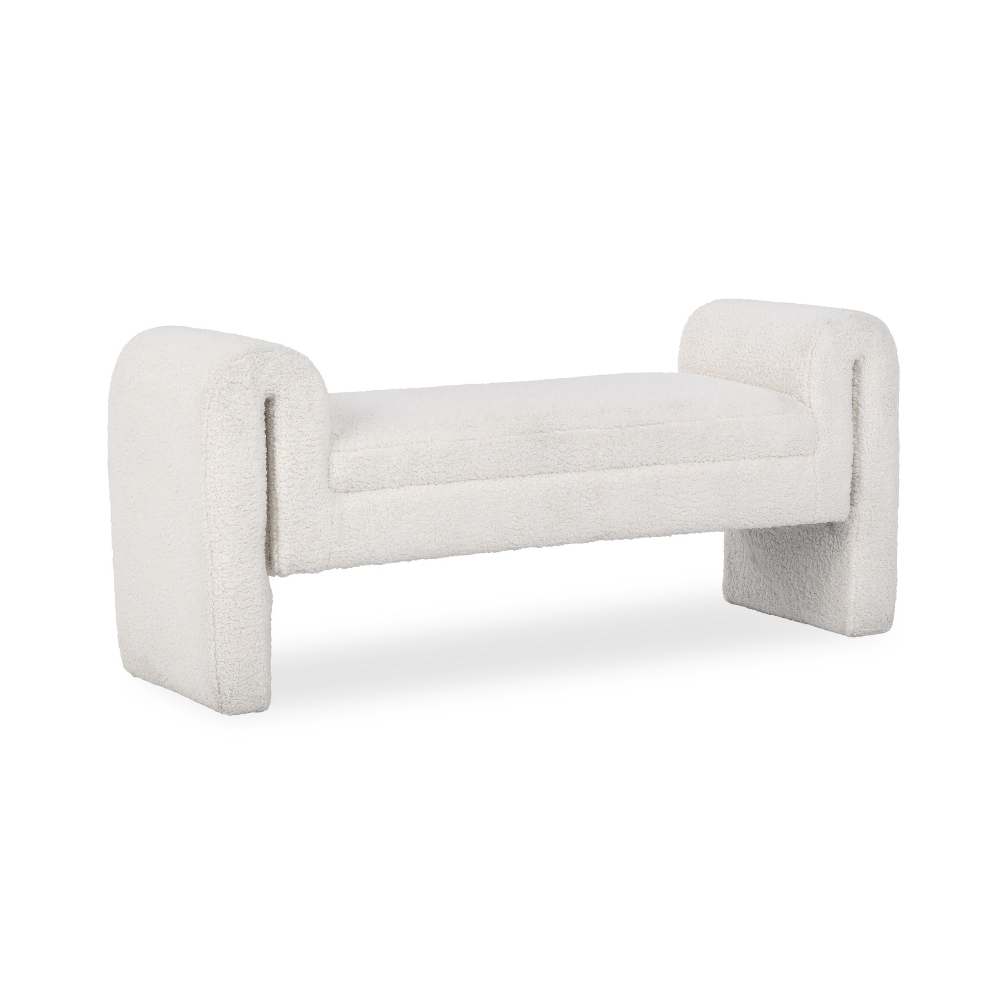 Ada Accent Bench - Ivory Fleece