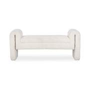 Ada Accent Bench - Ivory Fleece
