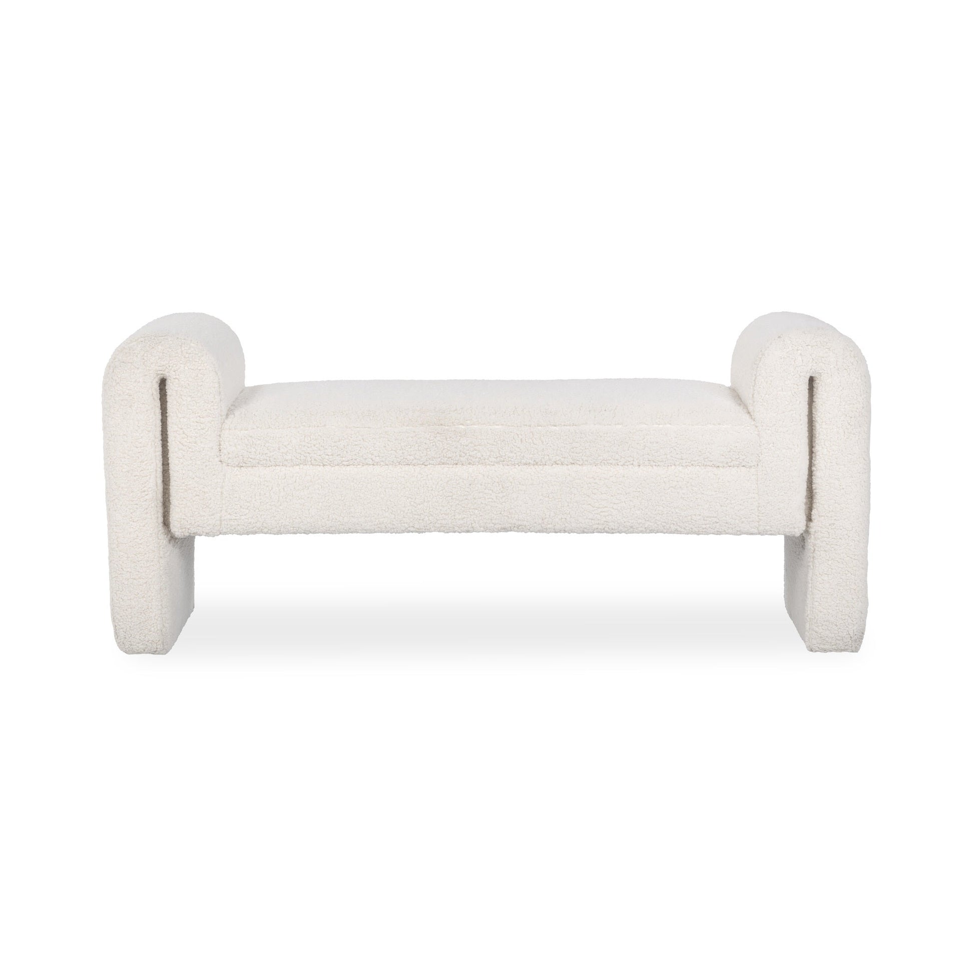Ada Accent Bench - Ivory Fleece