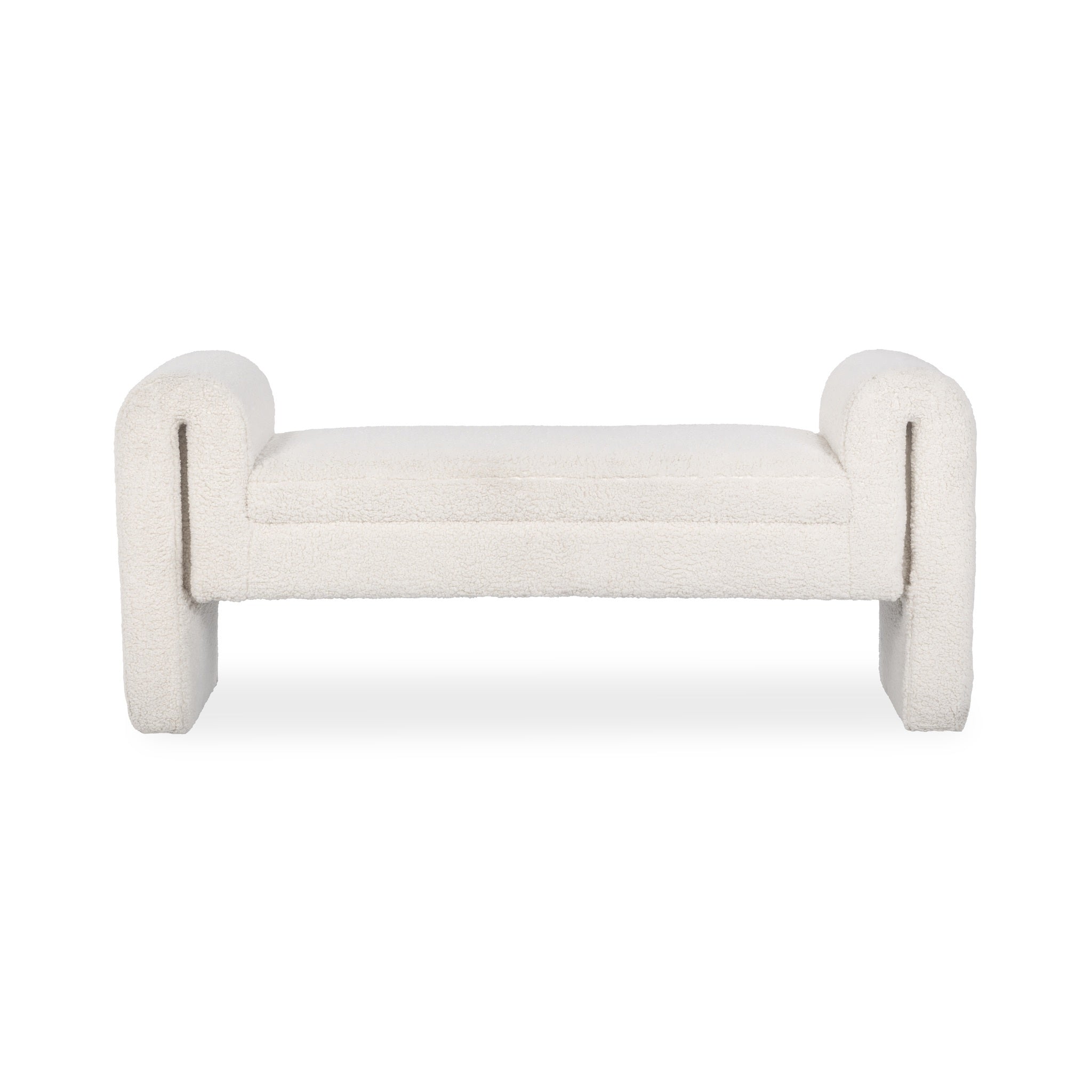 Ada Accent Bench - Ivory Fleece