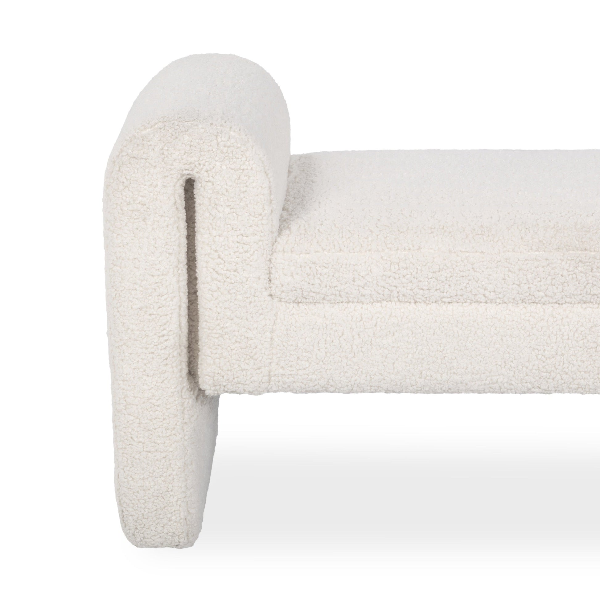 Ada Accent Bench - Ivory Fleece