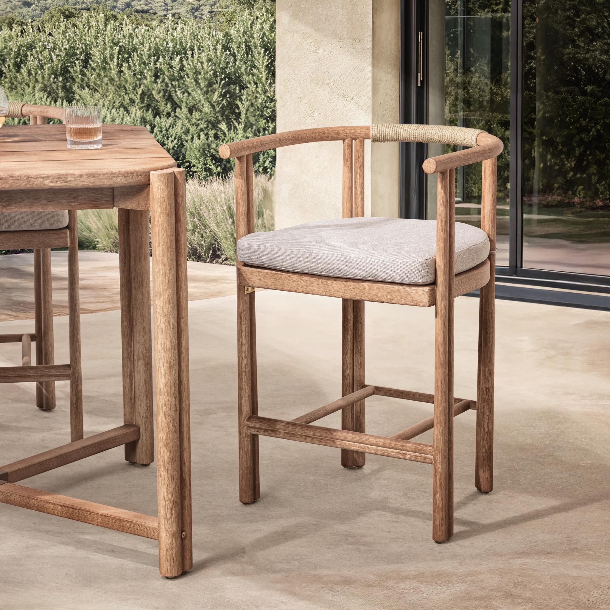 Oliver Outdoor Counter Stool - Butterscotch
