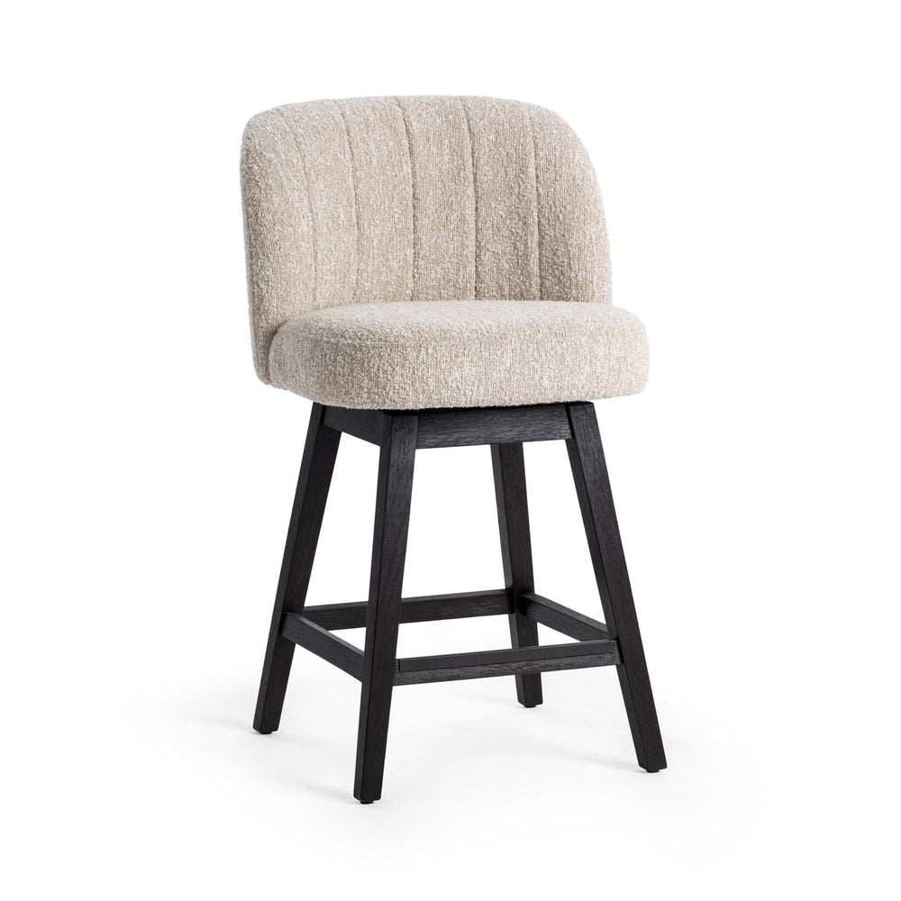 Della Sandy Cream Swivel Counter Stool