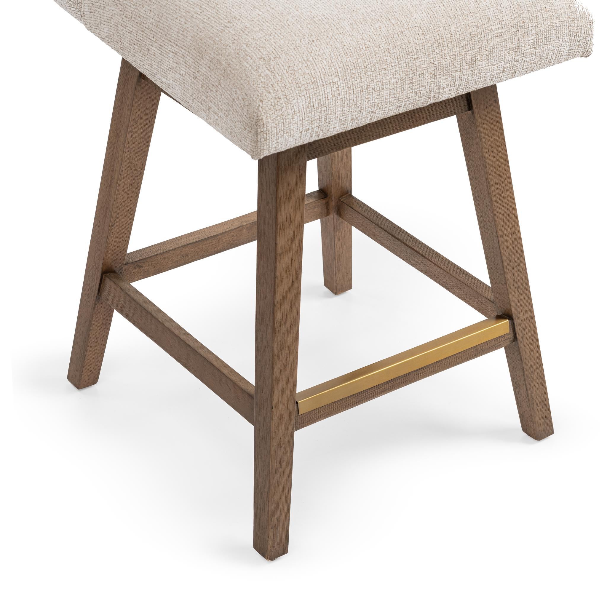 Ava Swivel Counter Stool - Vanilla Oat