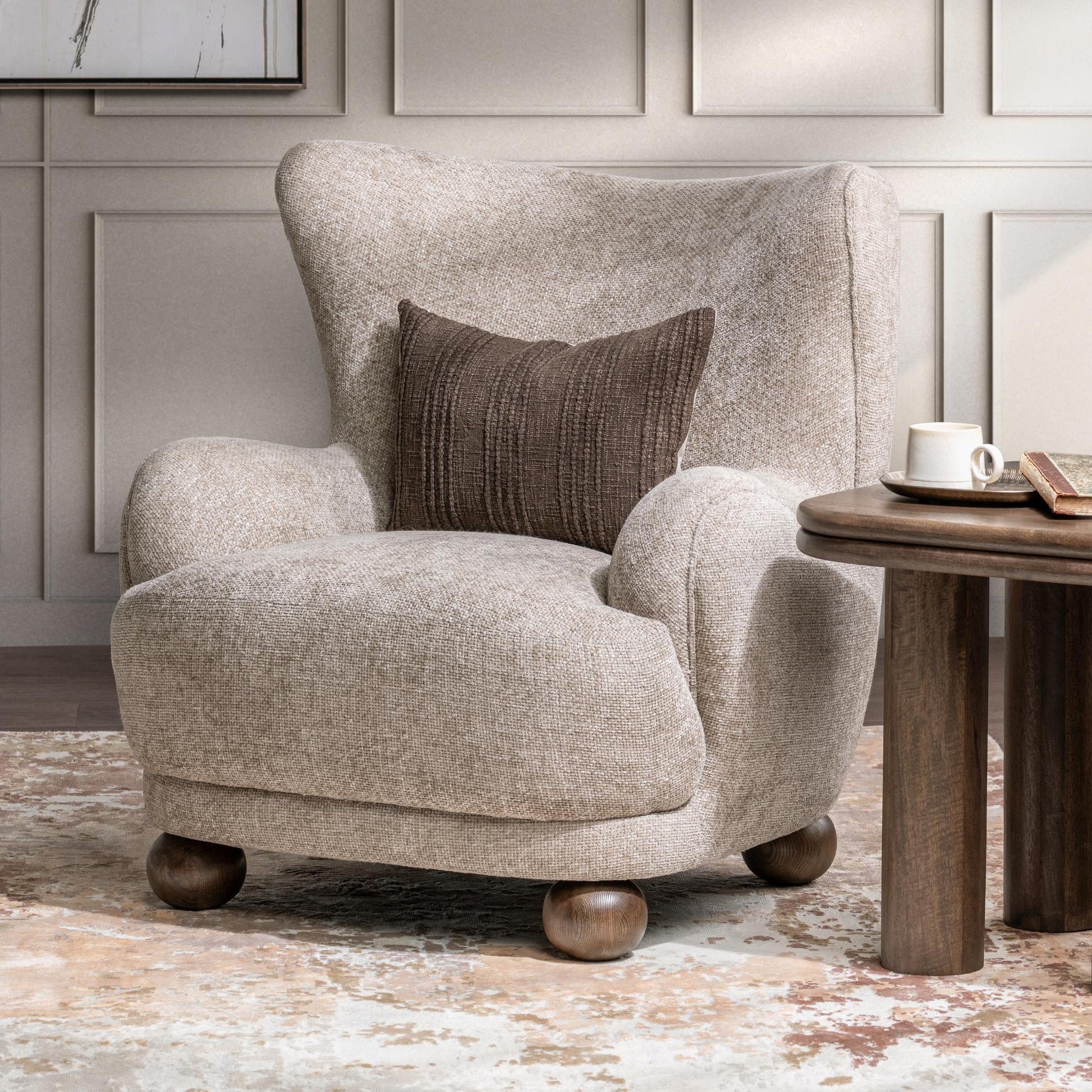 Penelope Accent Chair - Mushroom Taupe