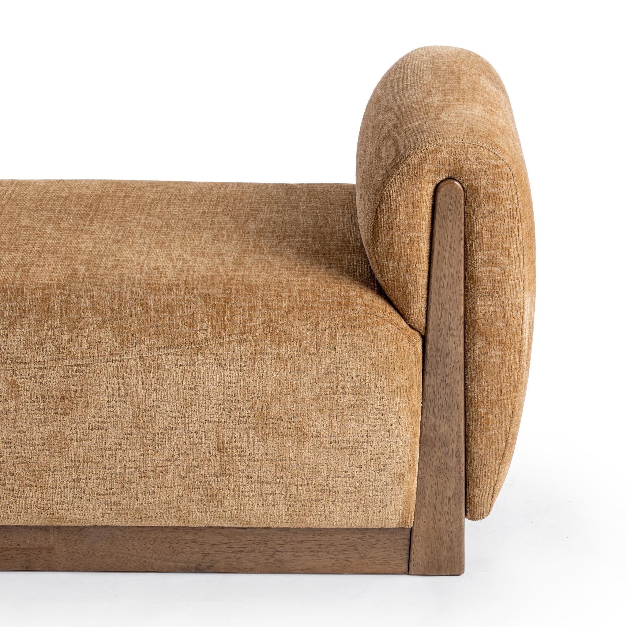Soraya Accent Bench - Spiced Amber