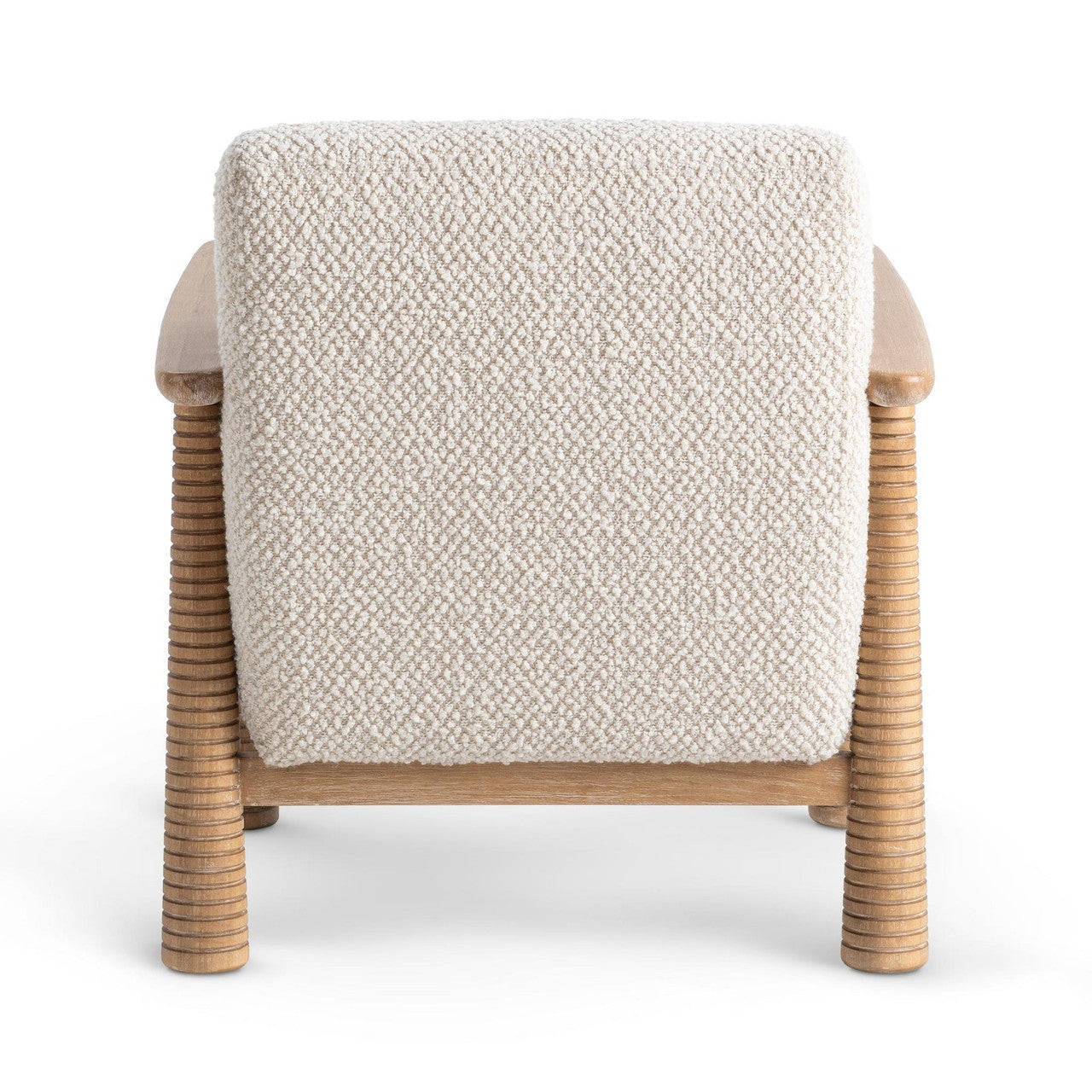Caprice Natural Finish Light Beige Upholstered Accent Chair