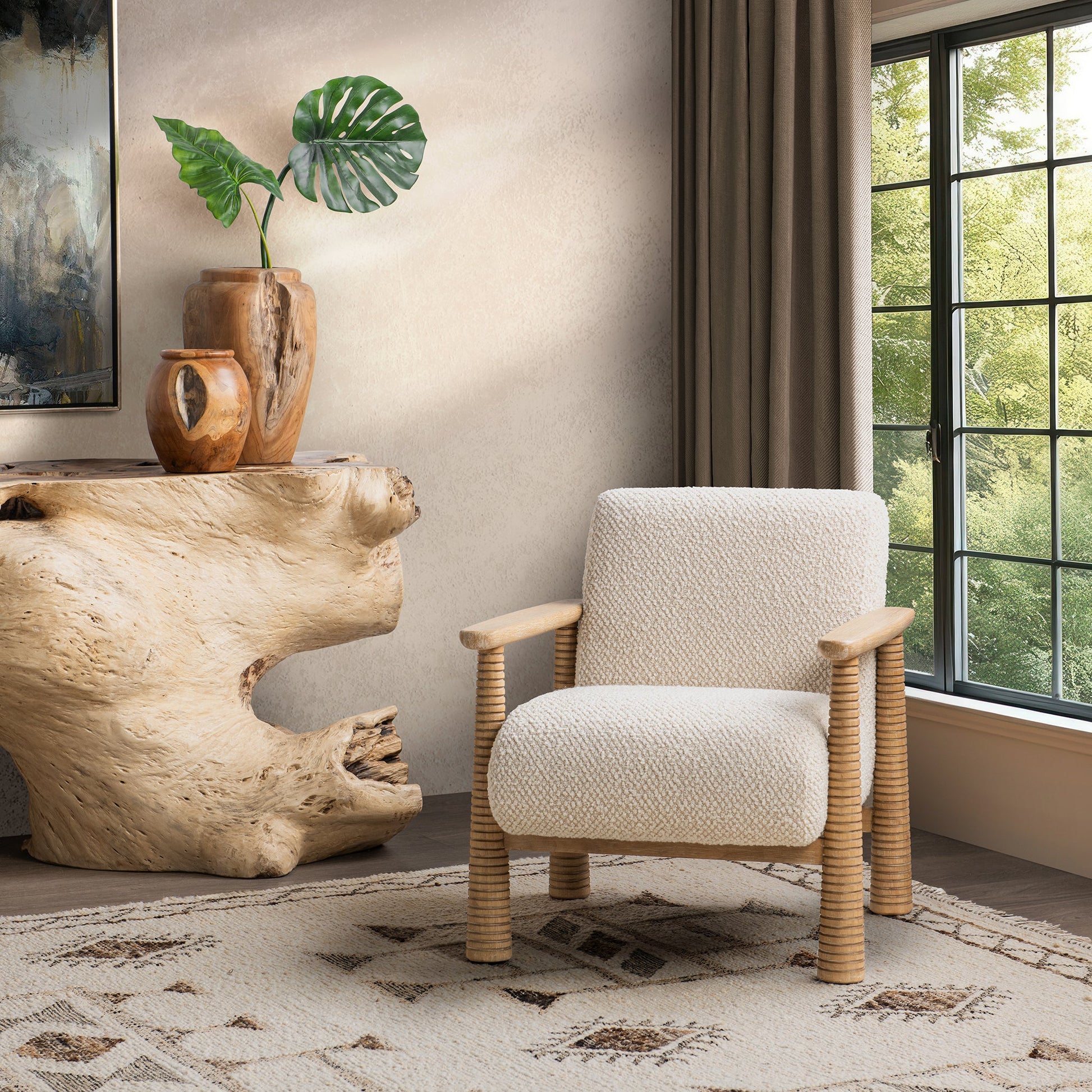 Caprice Accent Chair - Beige Natural