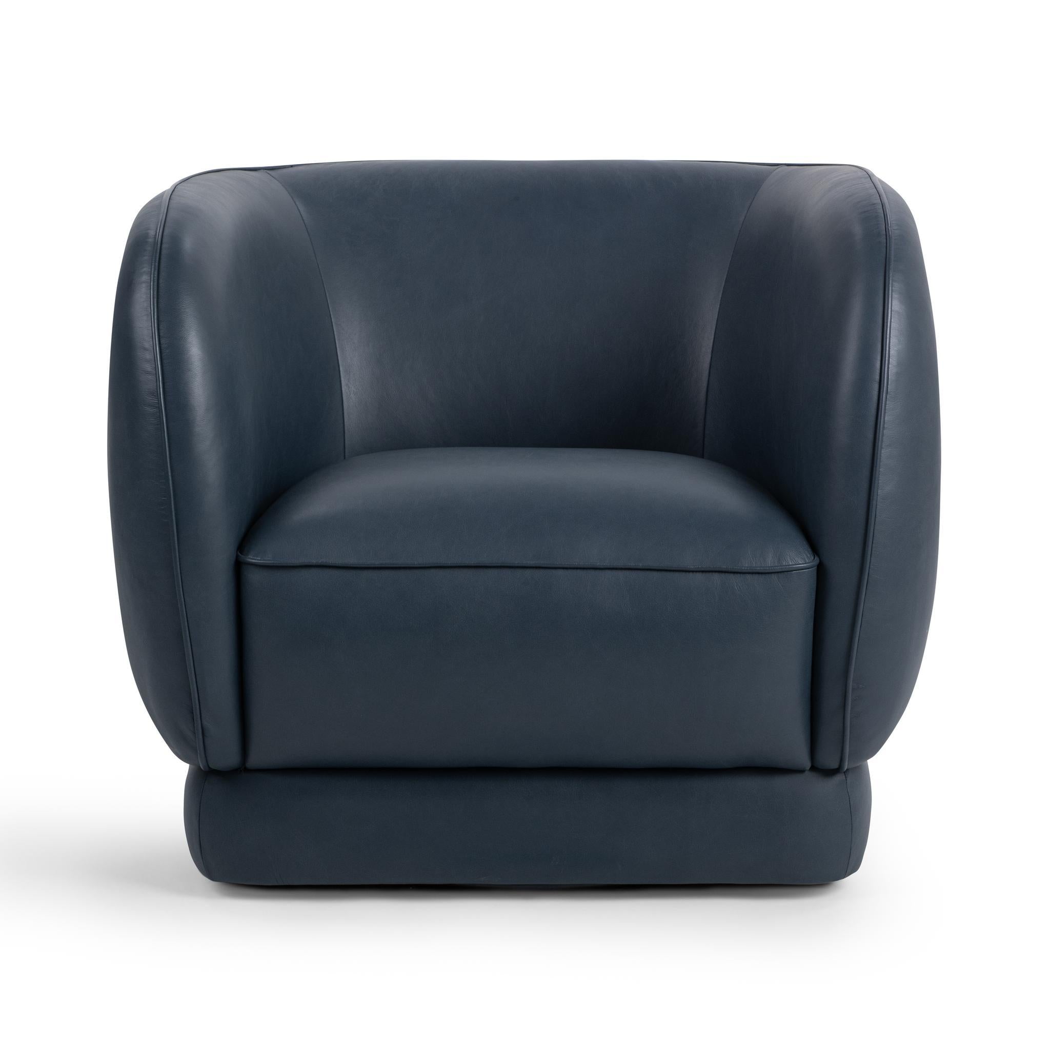 Rinner Swivel Chair - Mystic Blue