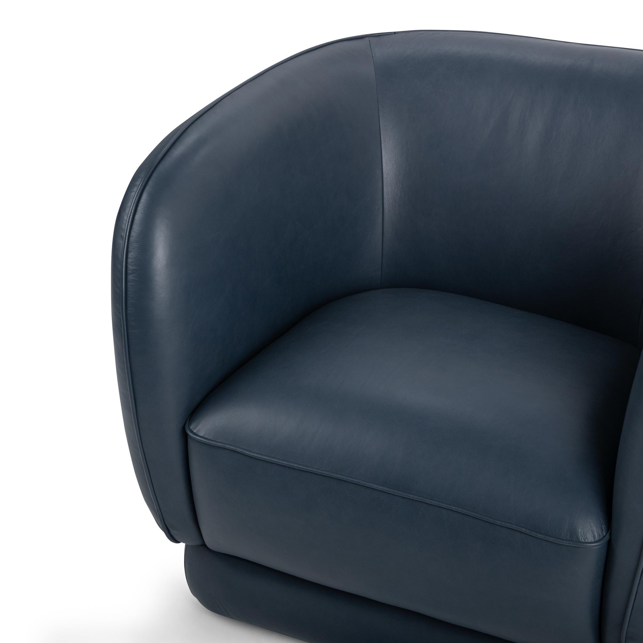 Rinner Swivel Chair - Mystic Blue