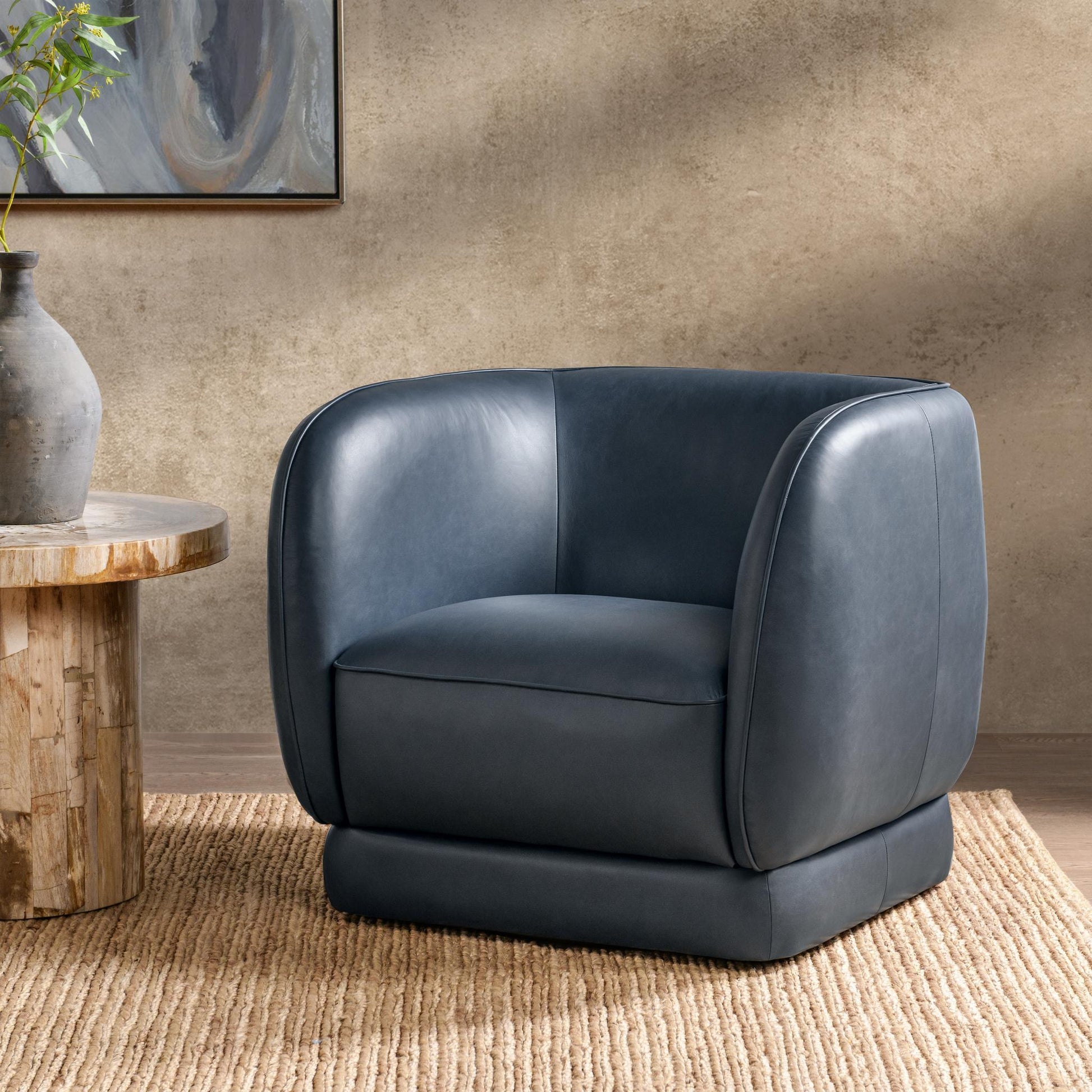 Rinner Swivel Chair - Mystic Blue