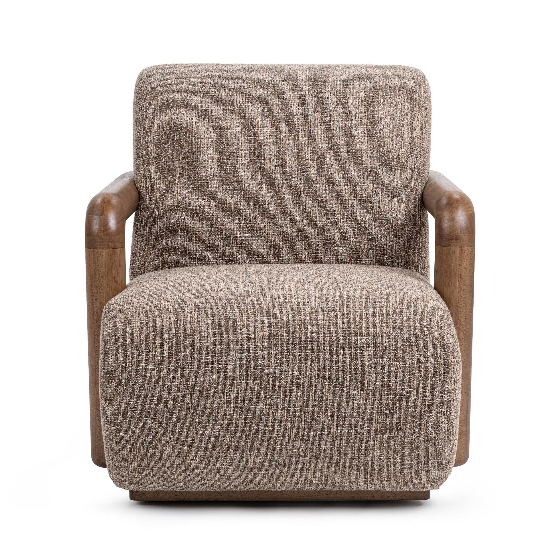 Welson Swivel Accent Chair - Warm Mocha