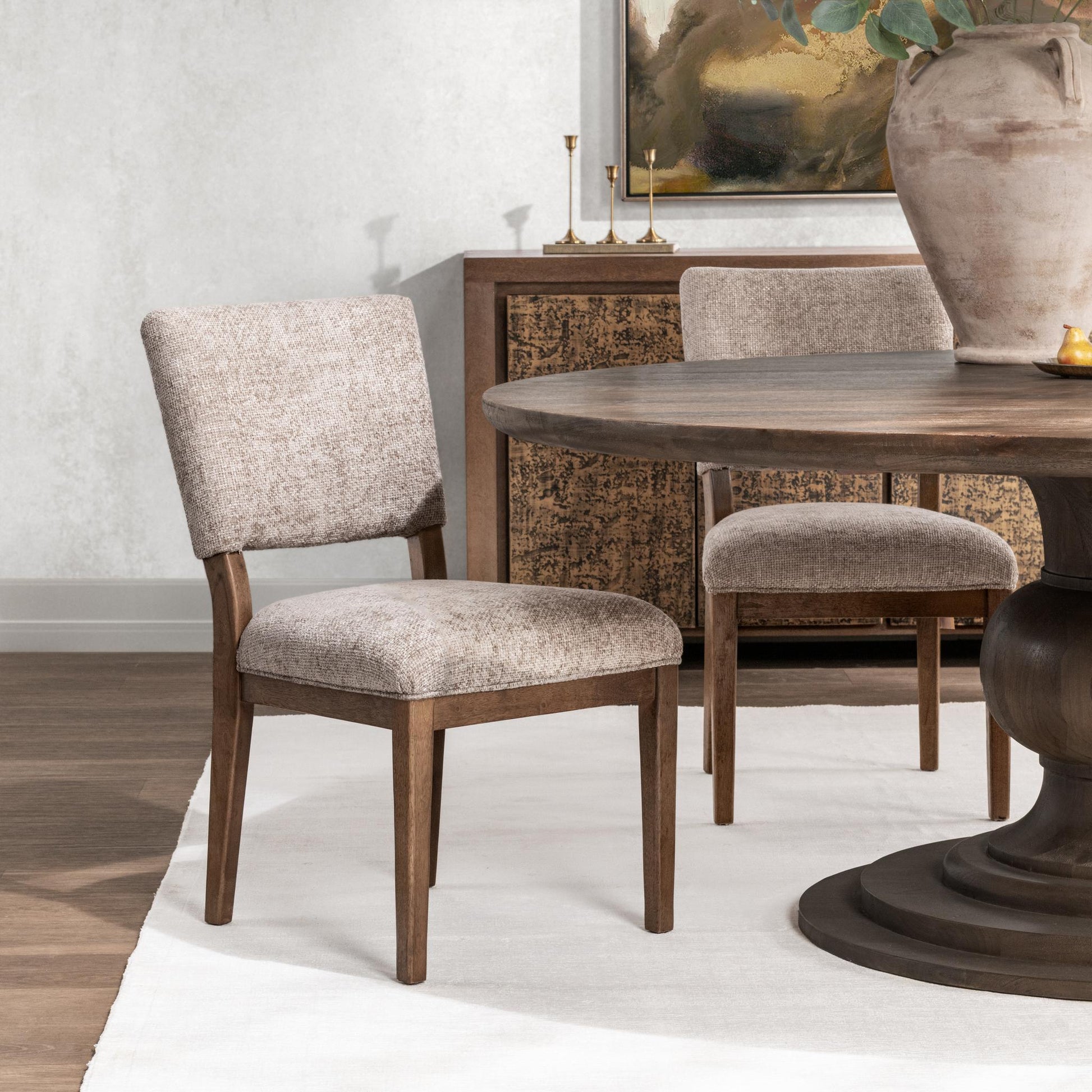 Arima Dining Chair Set of 2 - Mushroom Taupe